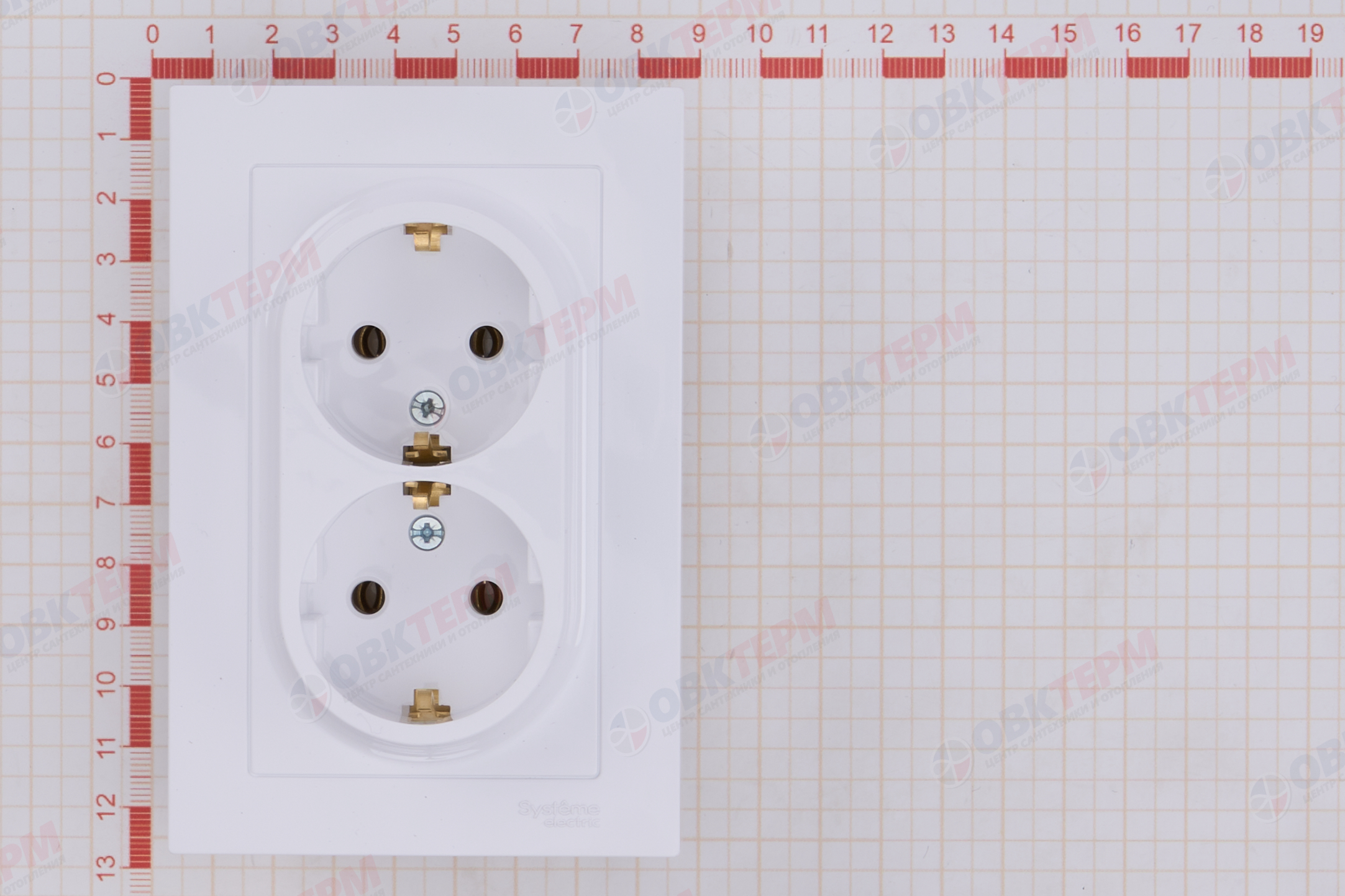 Розетка с/з в сборе двойная 16А Белый AtlasDesign Systeme Electric - миниатюра №8