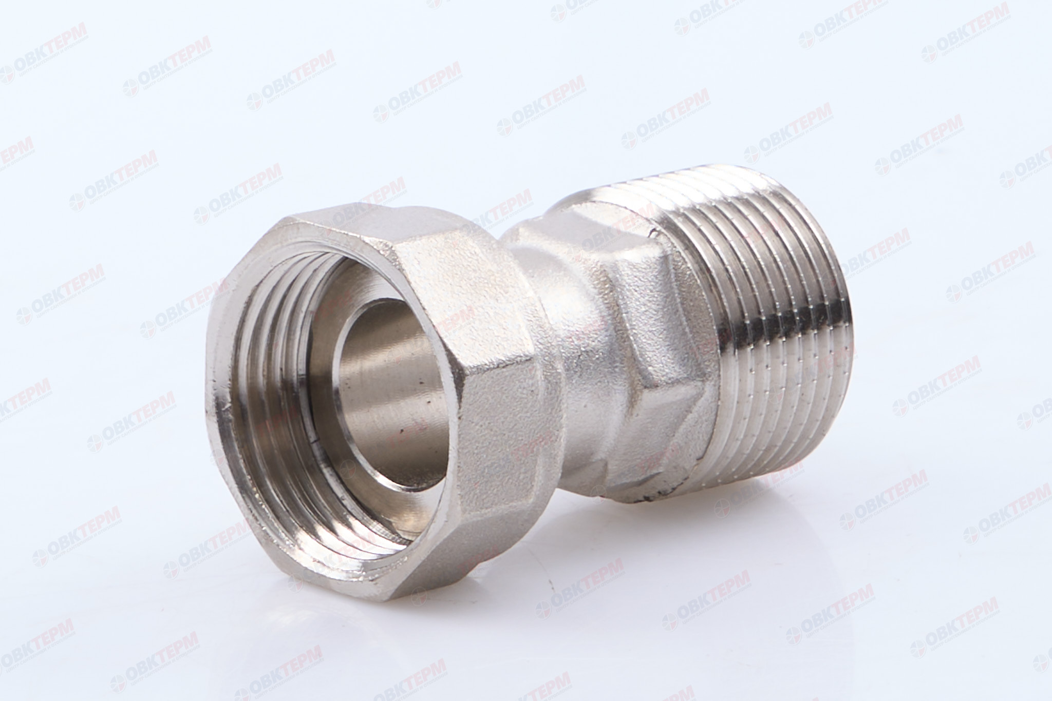 Полусгон прямой с накидной гайкой 3/4"Н - 3/4"В  (Valtec) (10шт/120ящ) - Изображение №1