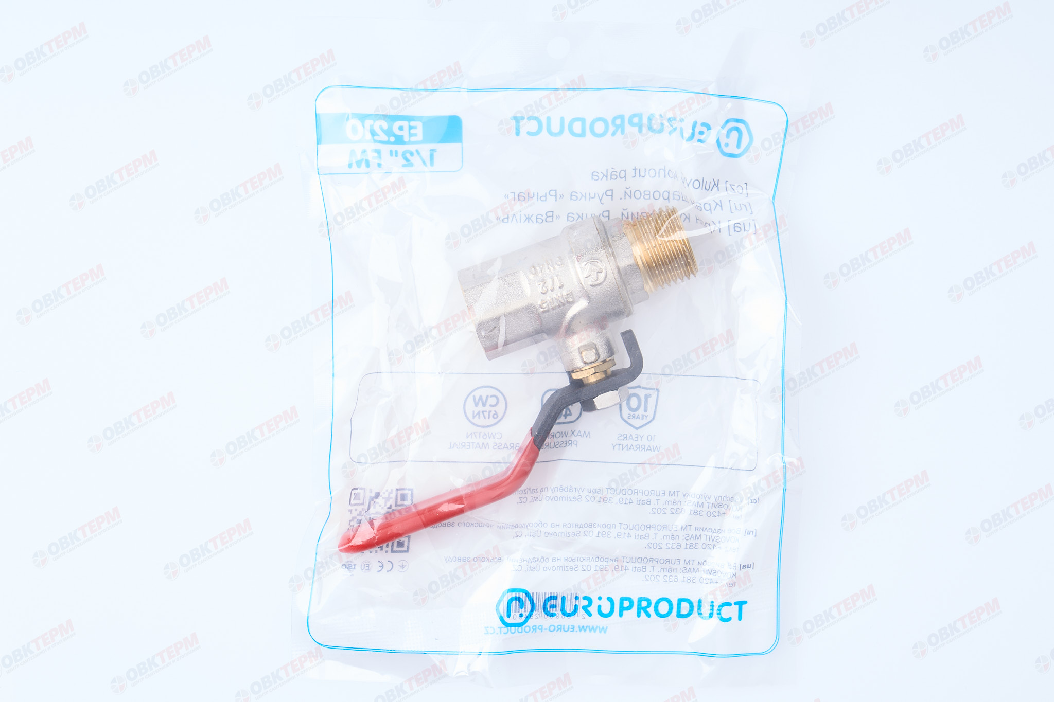 Кран шаровый     EUROPRODUCT      1/2"  ВН   ручка   (96 шт) - миниатюра №7