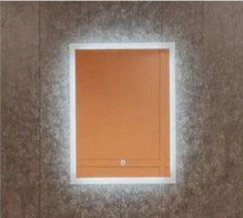 Зеркало  500х600 прямоугольное с подсветкой Norma-Lite (сенсор выкл, хол. свет) Silver Mirrors - Изображение №1