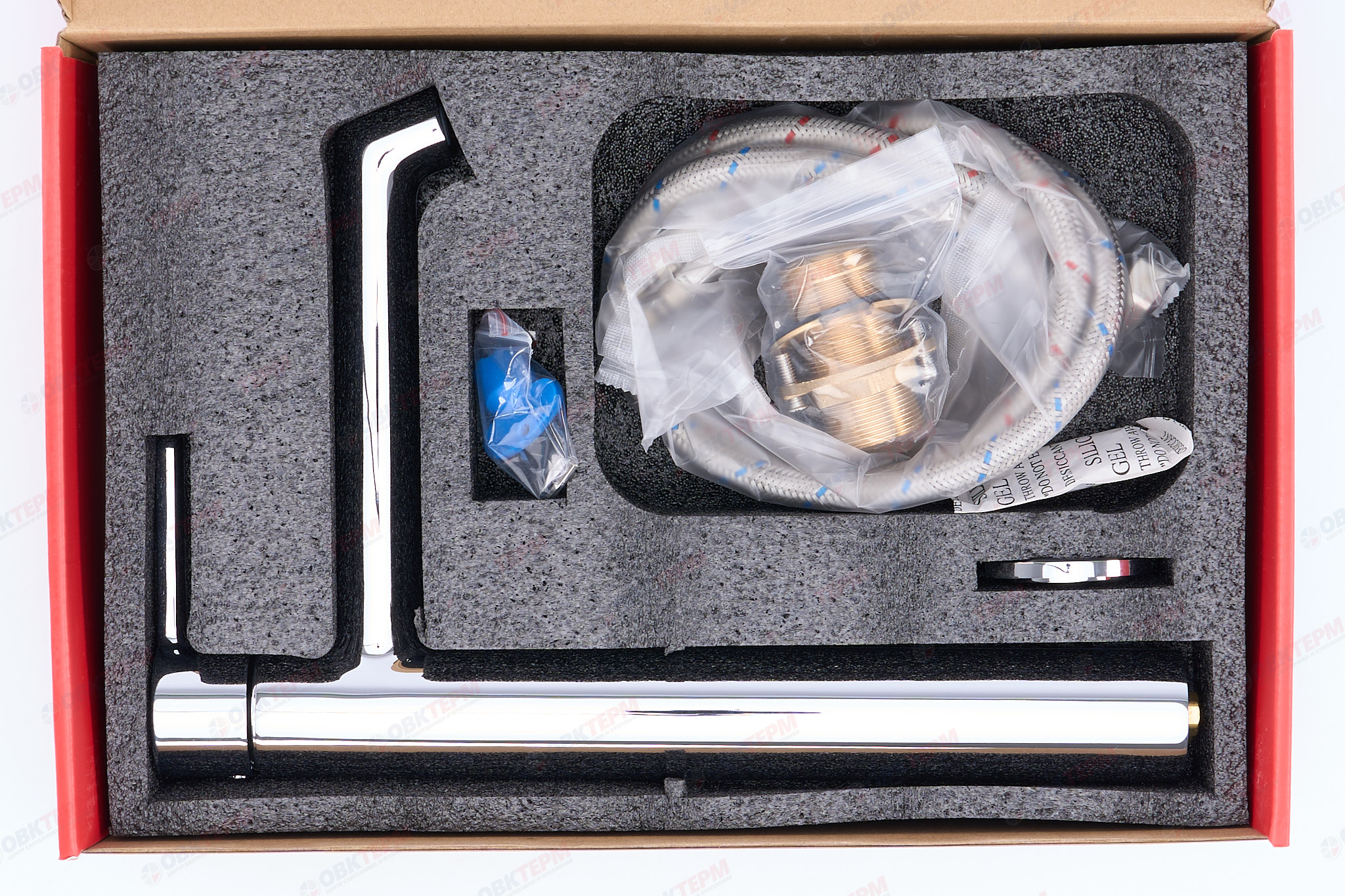 Смеситель д/умывальника KOER KB-11029-01 ВЫСОКИЙ (Цвет хром) (8шт/ящ) - миниатюра №6