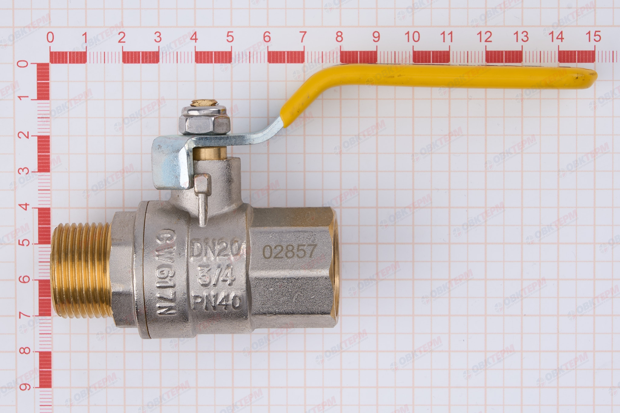 Кран шаровый    ГАЗОВЫЙ      Valtec    ручка         3/4" ВН         (9уп/81ящ) - миниатюра №11
