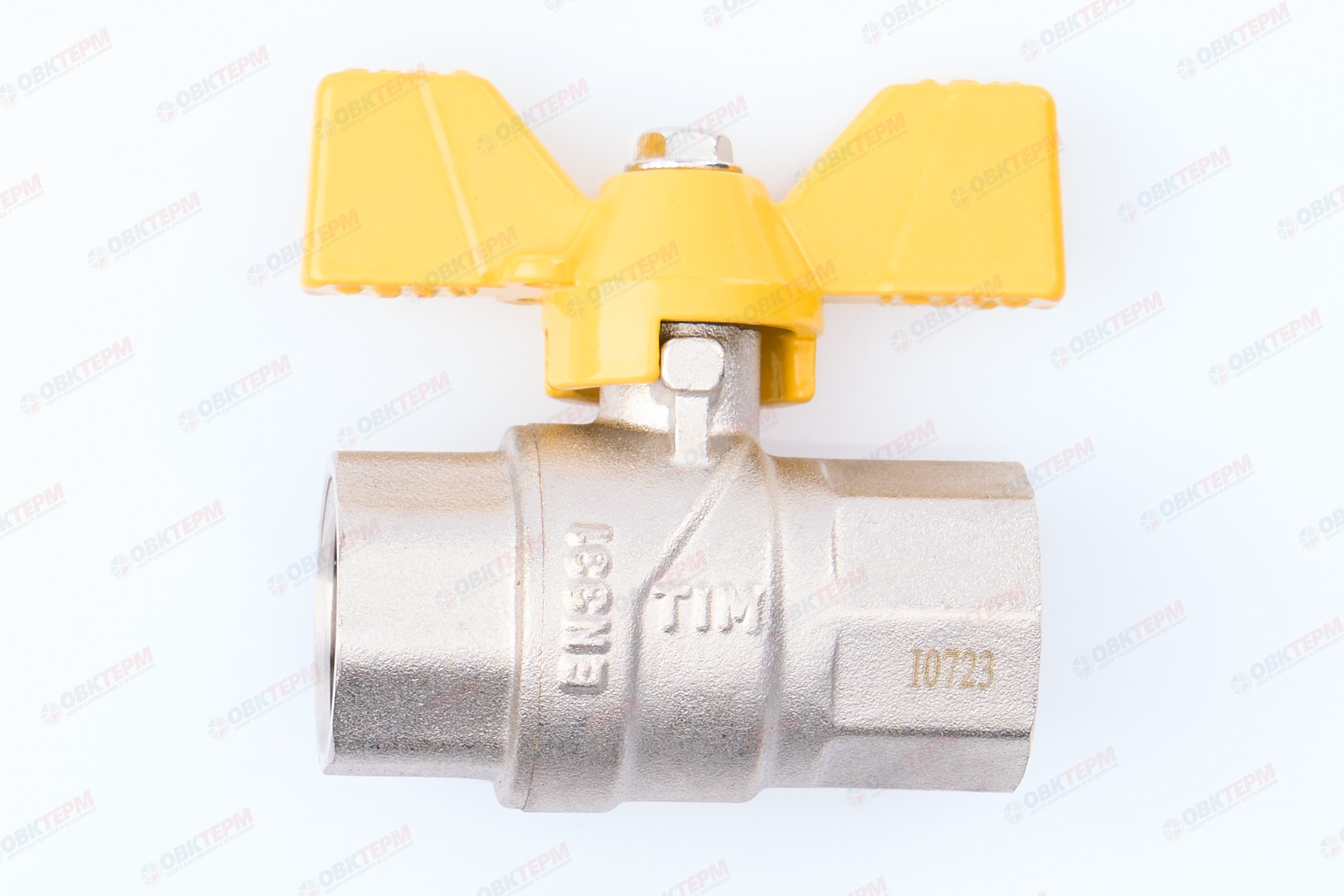 Кран шаровый   ГАЗОВЫЙ      TIM     бабочка     1/2" ВВ   (15шт/60ящ) - Изображение №1