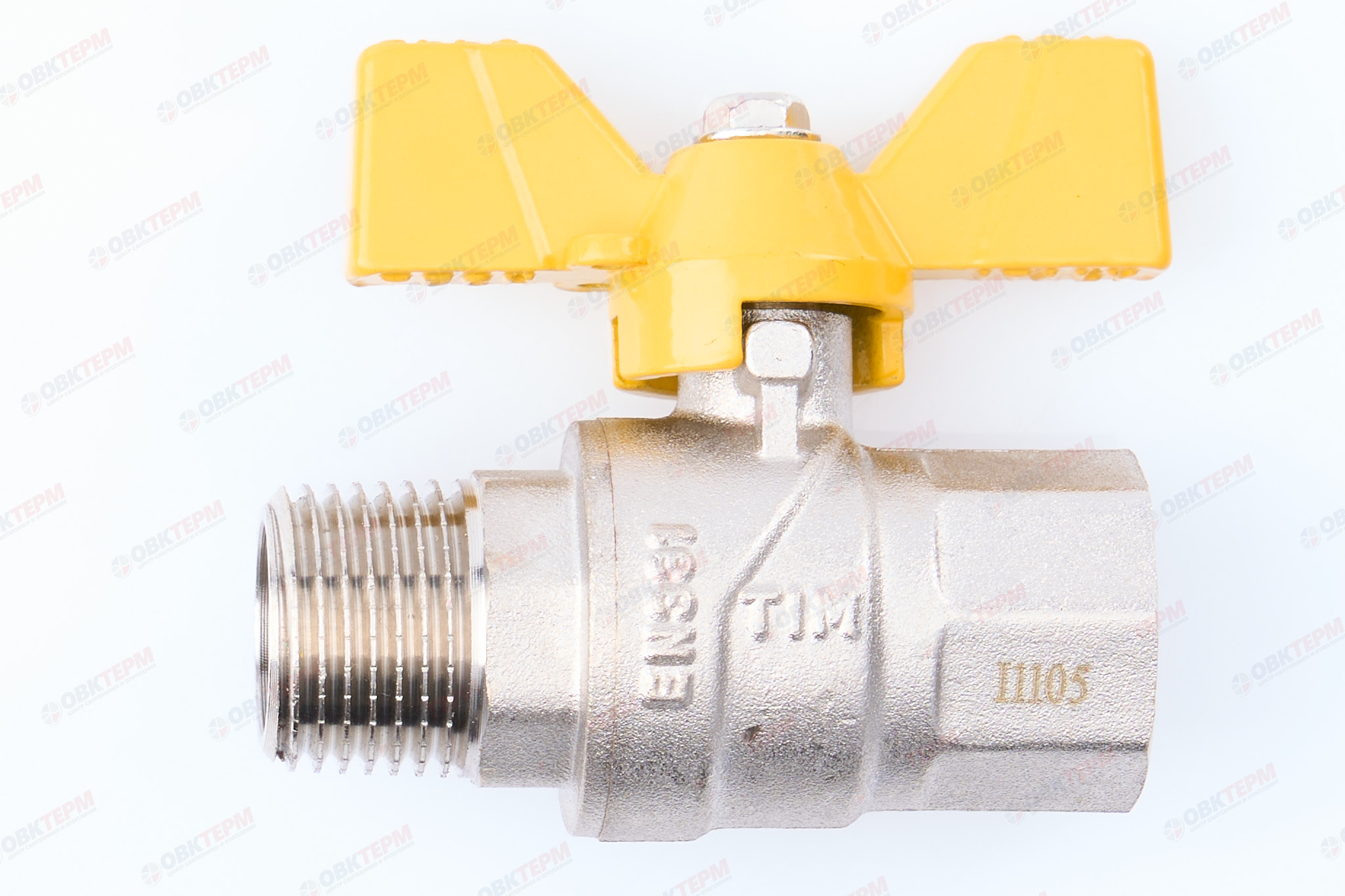 Кран шаровый   ГАЗОВЫЙ      TIM     бабочка     1/2" ВН   (15шт/60ящ) - Изображение №1