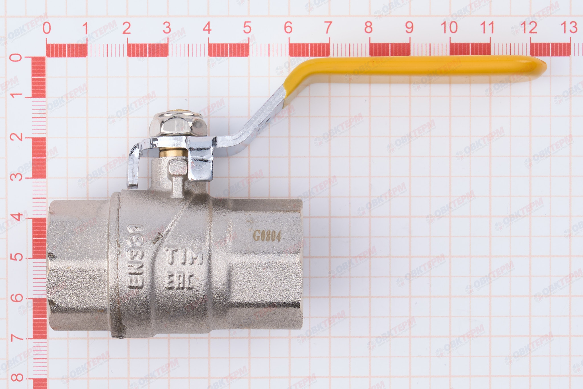 Кран шаровый   ГАЗОВЫЙ      TIM    ручка          3/4" ВВ   (12шт/48ящ) - миниатюра №6