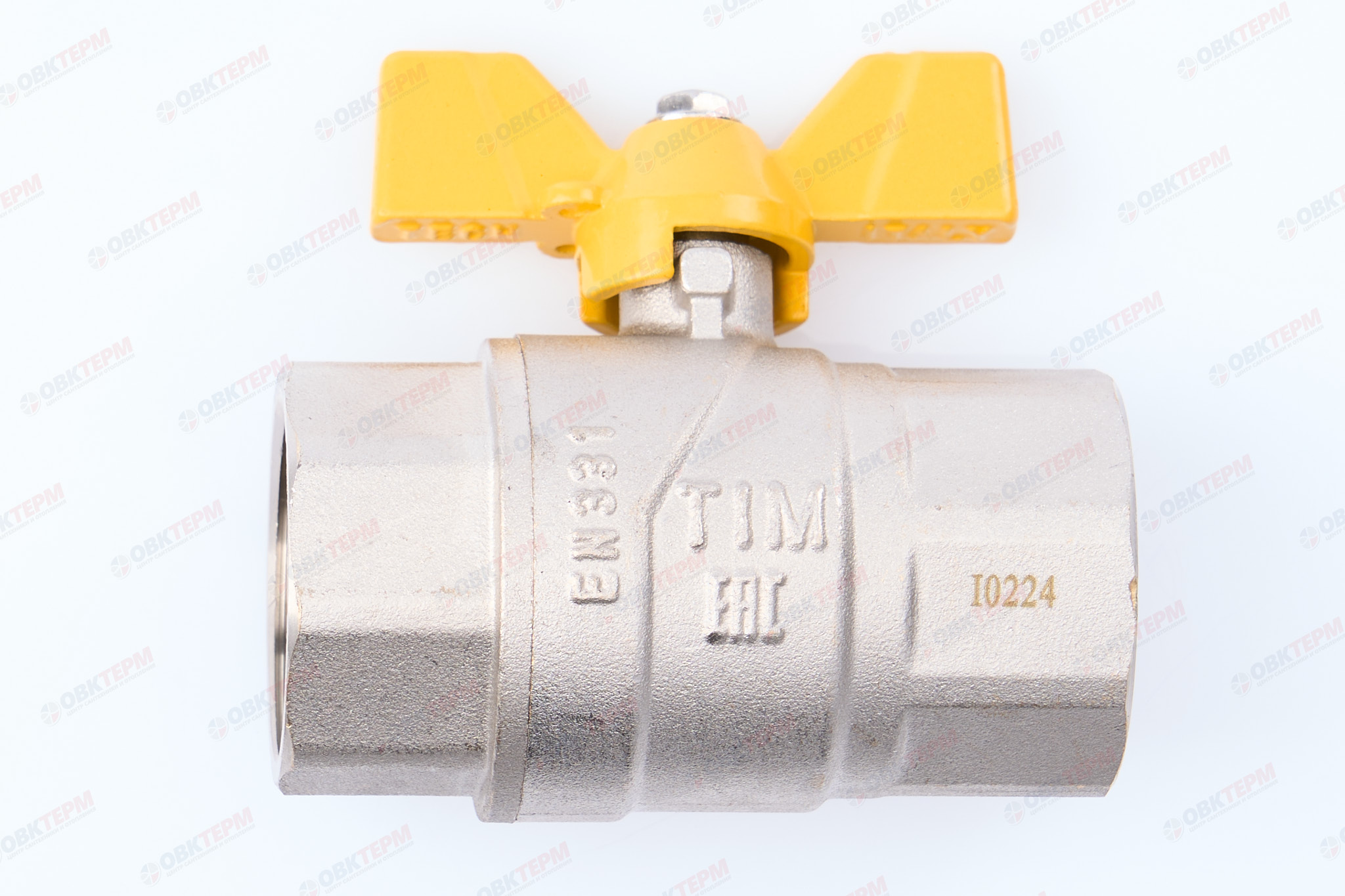 Кран шаровый   ГАЗОВЫЙ      TIM   бабочка       1" ВВ   (8шт/32ящ) - Изображение №1
