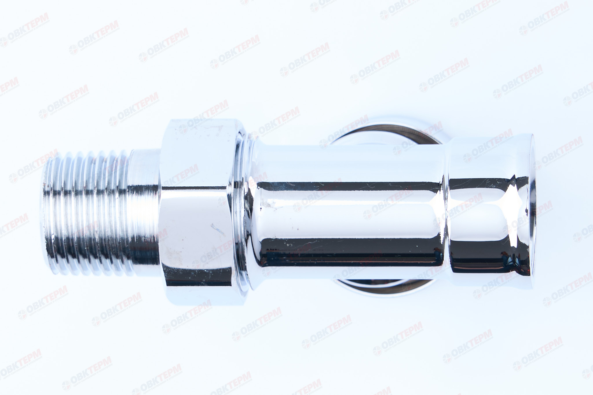 Кран  вентильный  с американкой   TIM  1/2"В - 1/2"Н  хром, прямой, вентельный   (6шт/60ящ    (60/1) - миниатюра №6
