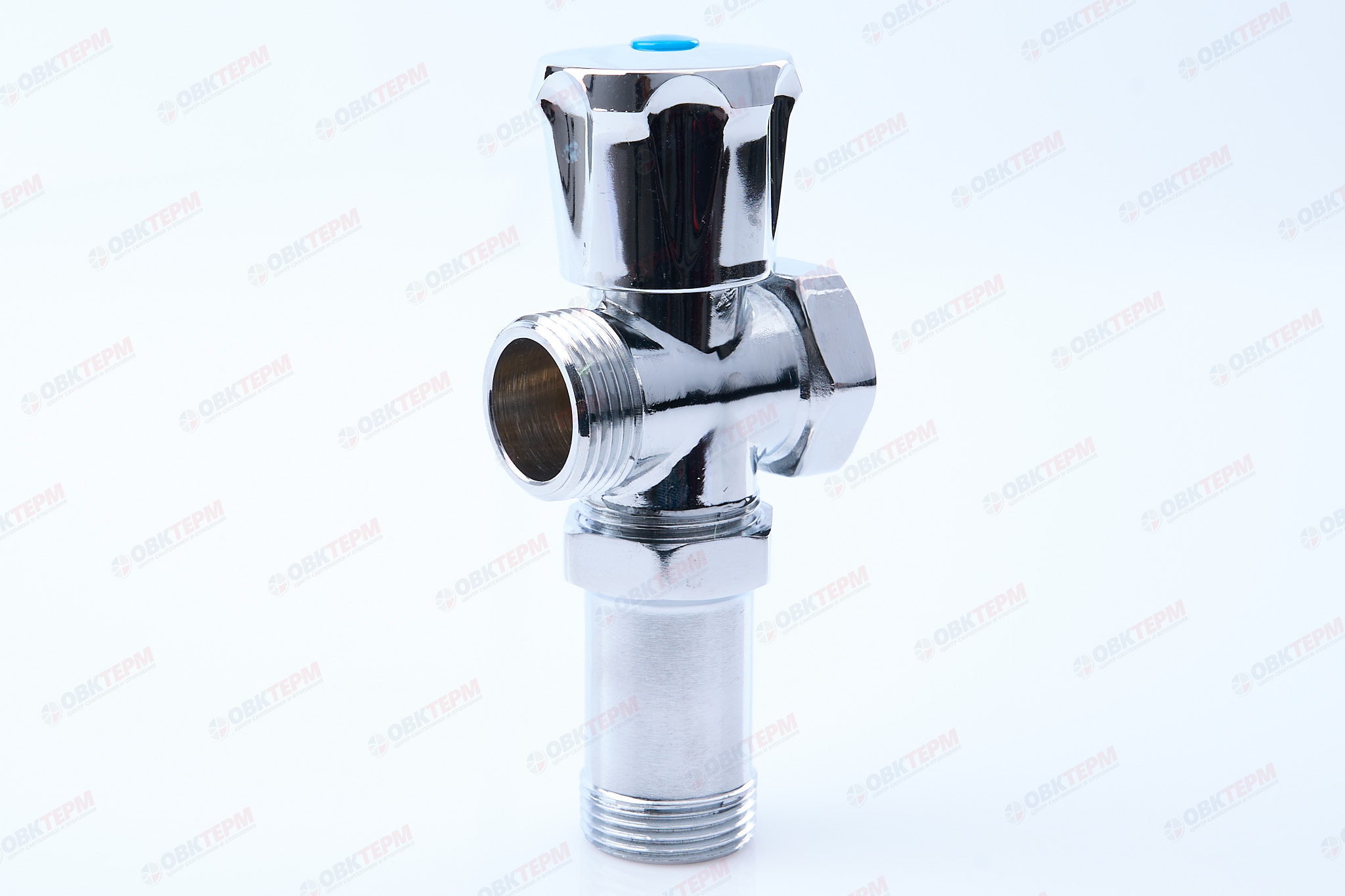 Кран  проходной для стир.машины    Valtec  3/4" - 3/4" - 3/4"   (вентильный, с удлинителем) (90шт) - Изображение №1