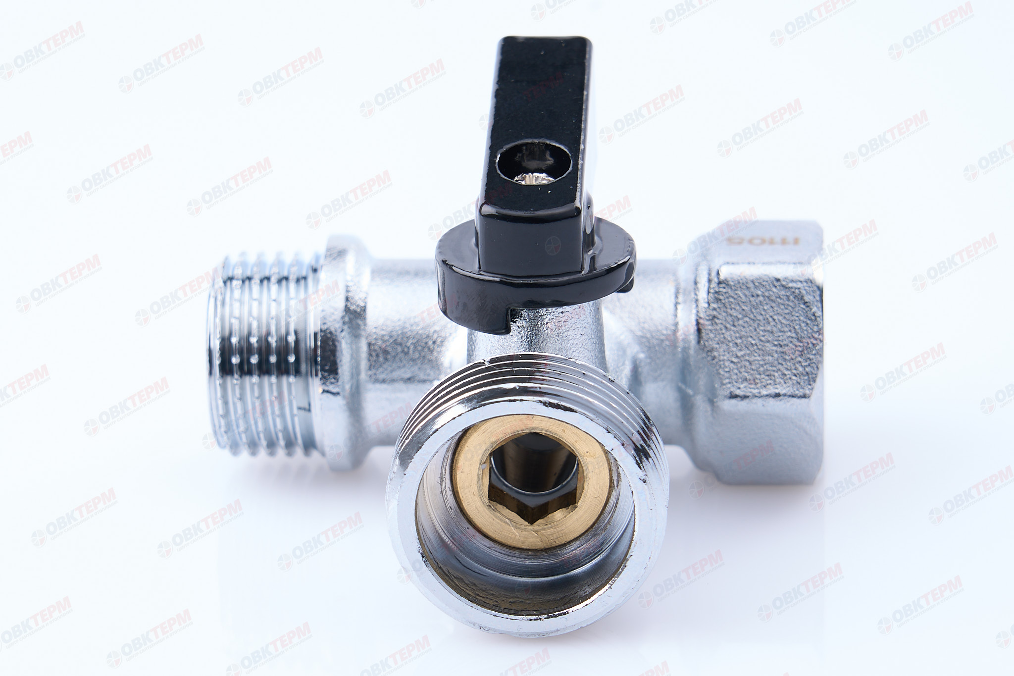Кран  проходной для стир.машины   TIM   1/2" - 3/4" - 1/2"   (1шт/60ящ) - Изображение №5