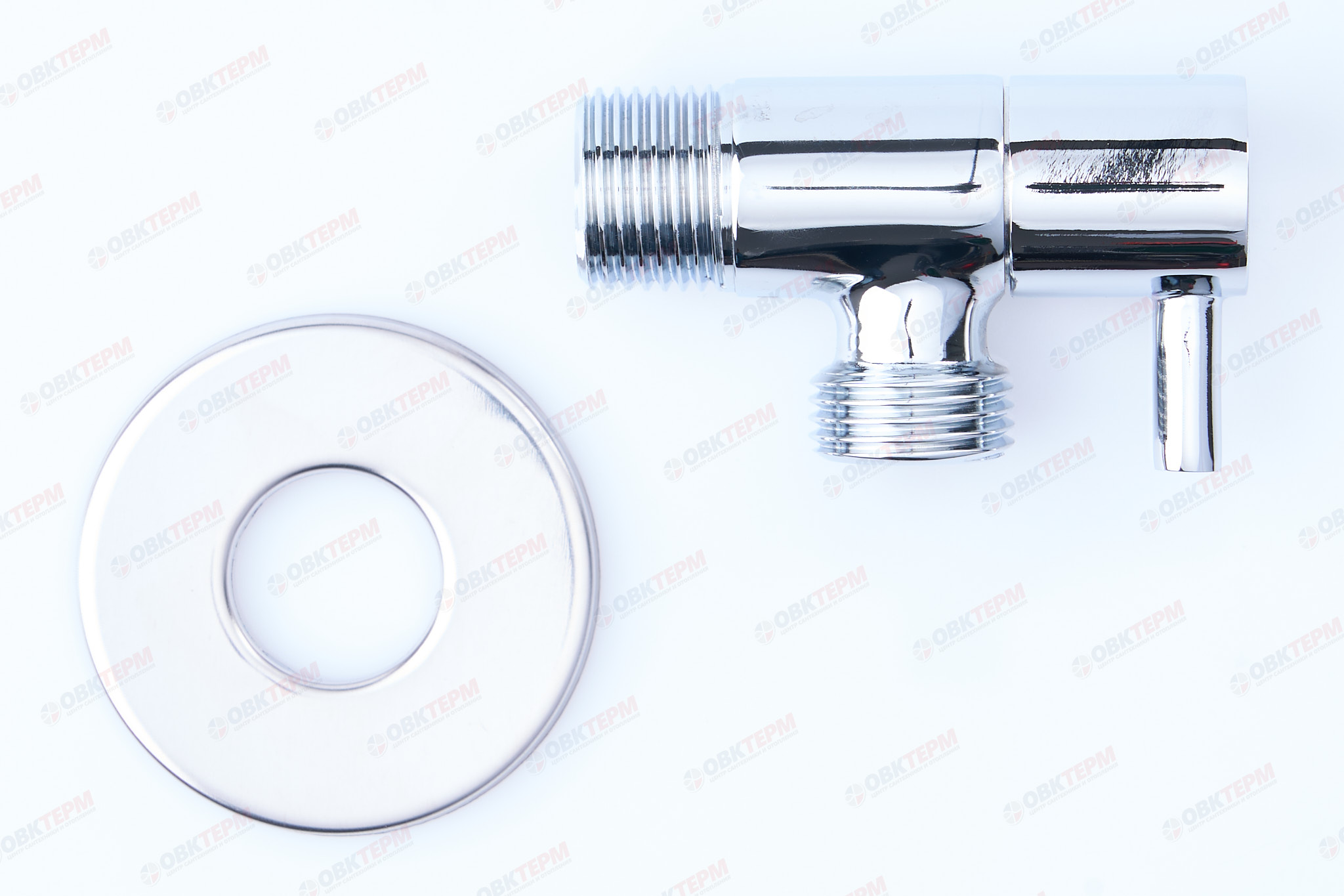 Кран для подкл. с/т приборов       TIM     1/2" - 1/2", хром.  круглый (блистер)   (1шт/50ящ) - Изображение №5