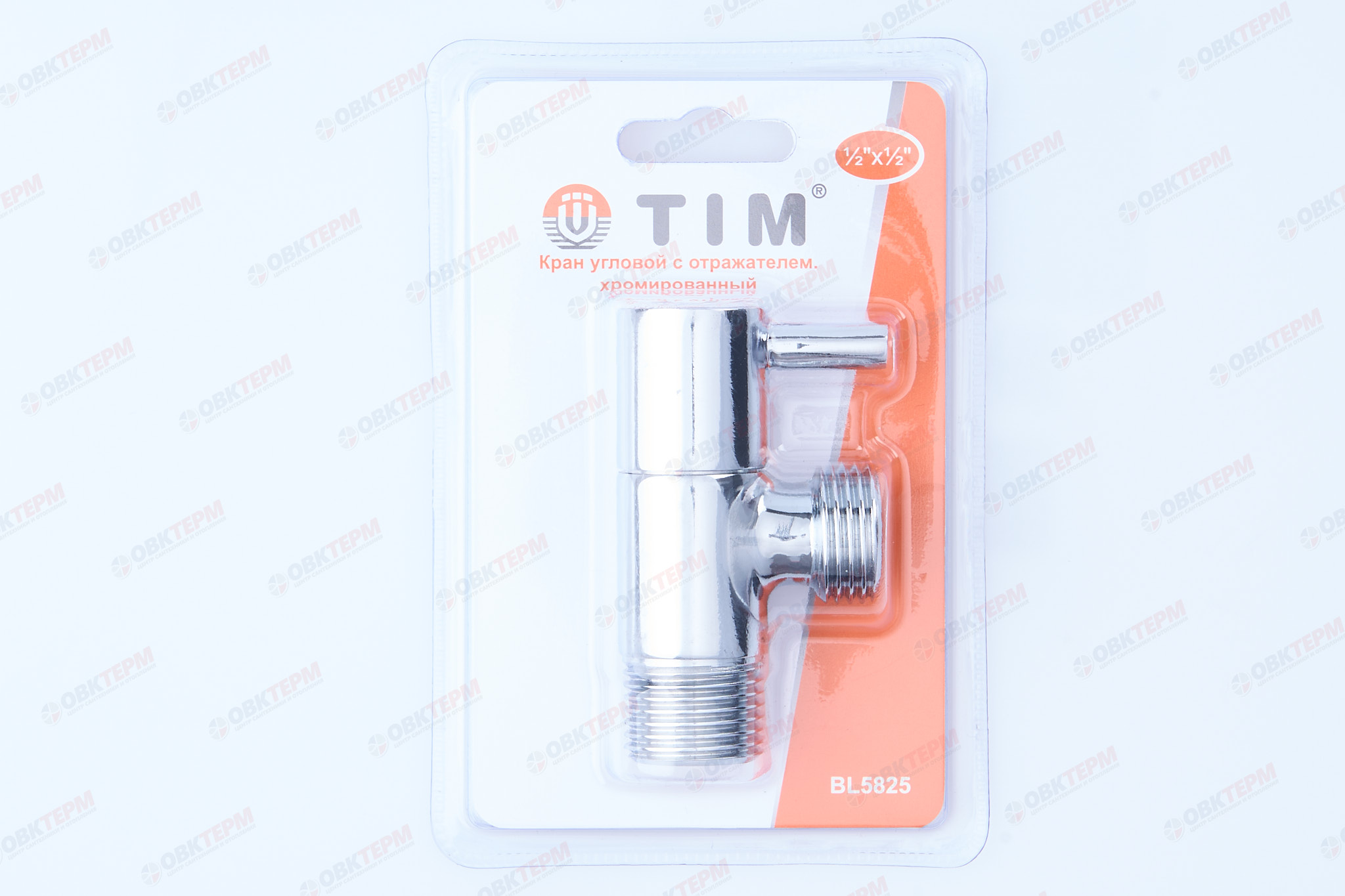 Кран для подкл. с/т приборов       TIM     1/2" - 3/4", хром.  круглый (блистер)   (1шт/50ящ) - Изображение №2