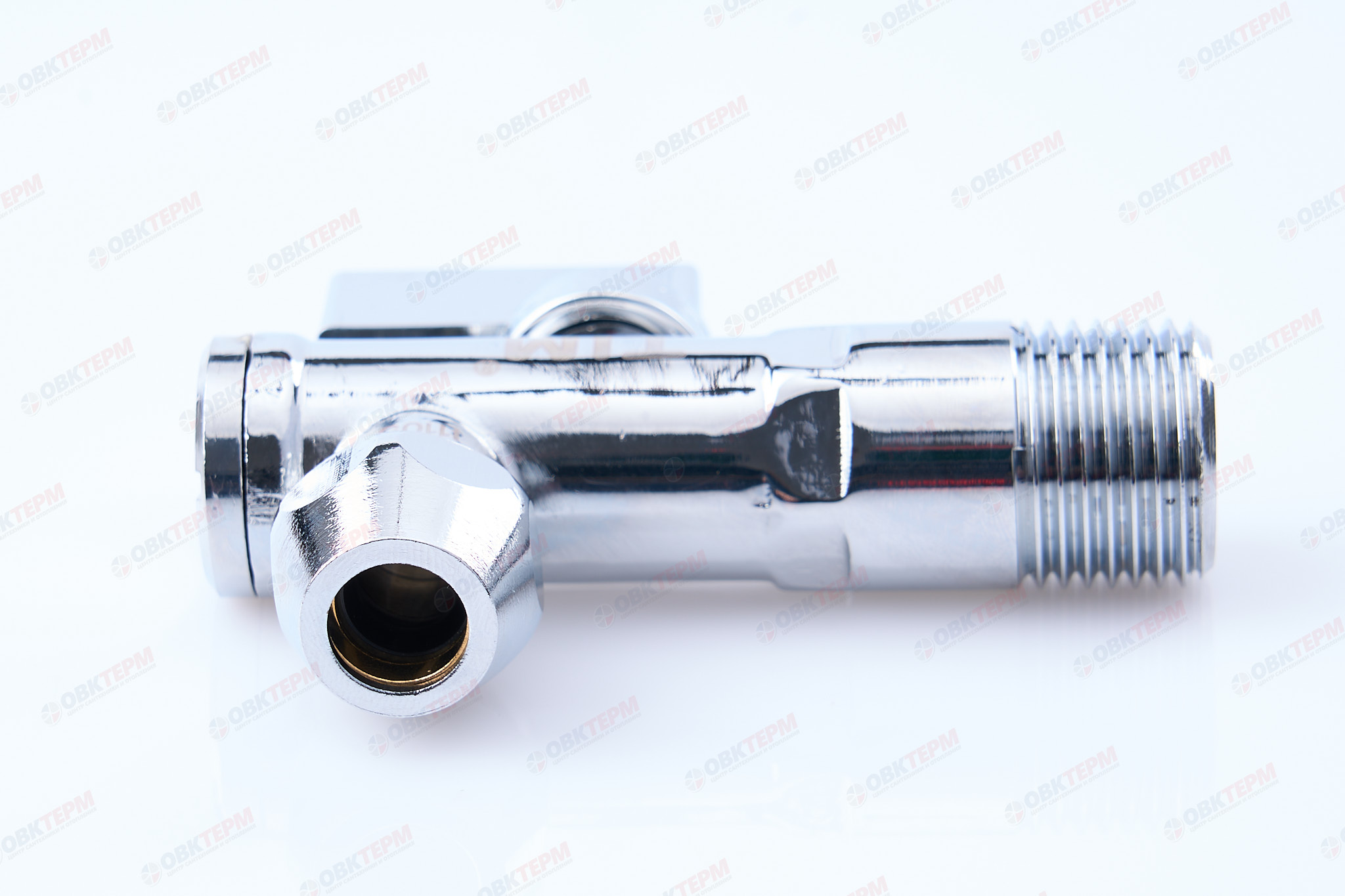 Кран для подкл. с/т приборов       TIM     1/2" - 3/8", хром.   (1шт/60ящ) - миниатюра №6