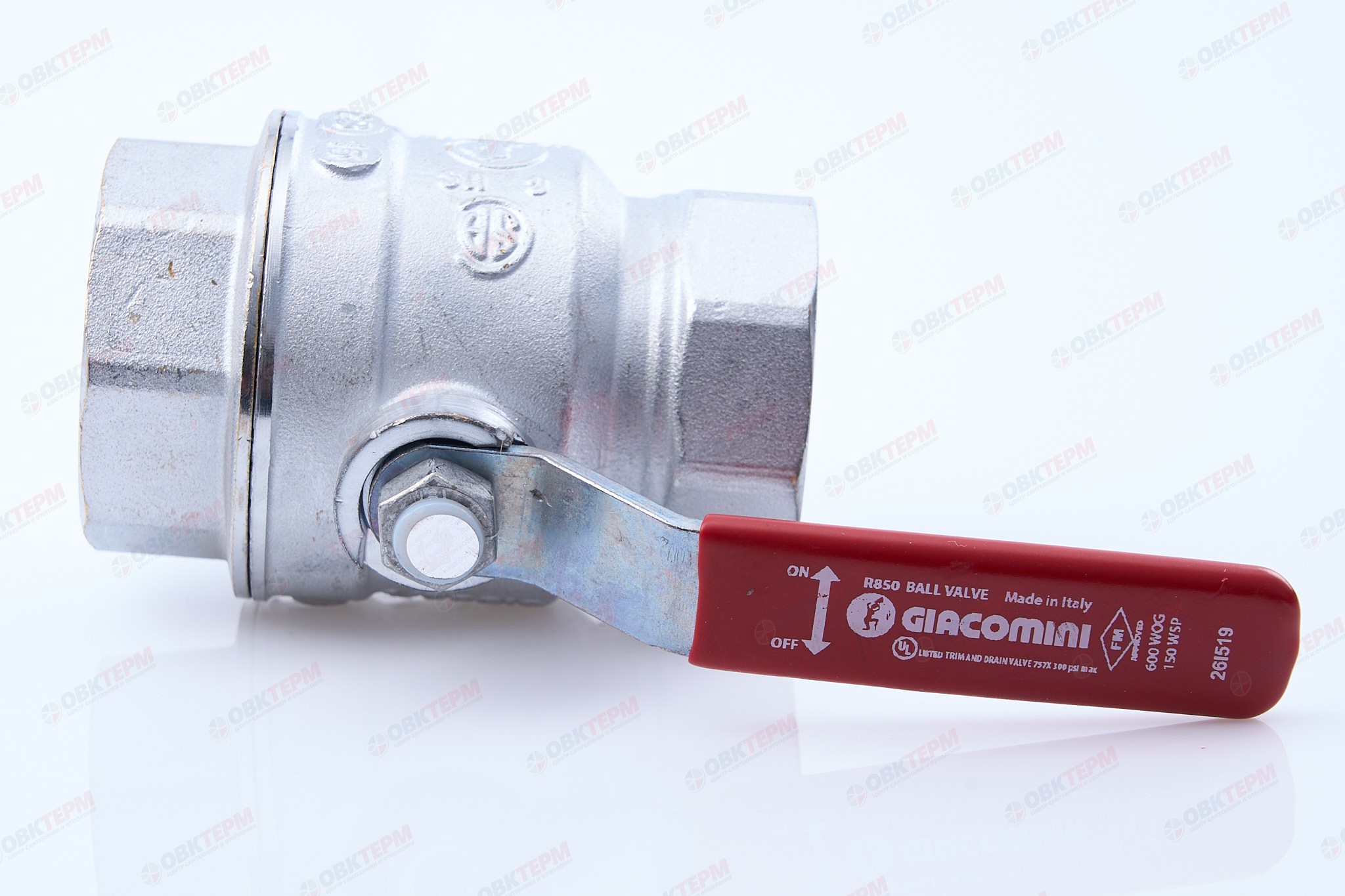Кран шаровый  GIACOMINI    1 1/4" ВВ  ручка - Изображение №5
