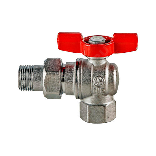 Кран шаровый с американкой УГЛОВОЙ  GIACOMINI    3/4"   бабочка          (5 шт) - миниатюра №2