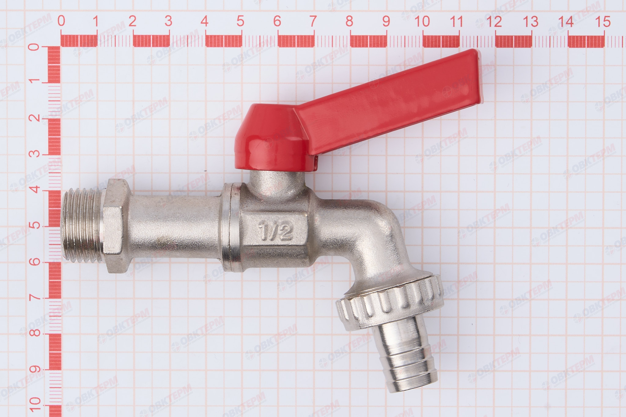 Кран  поливочный    Valtec   со штуцером  1/2"    (80ящ/10уп) - миниатюра №9