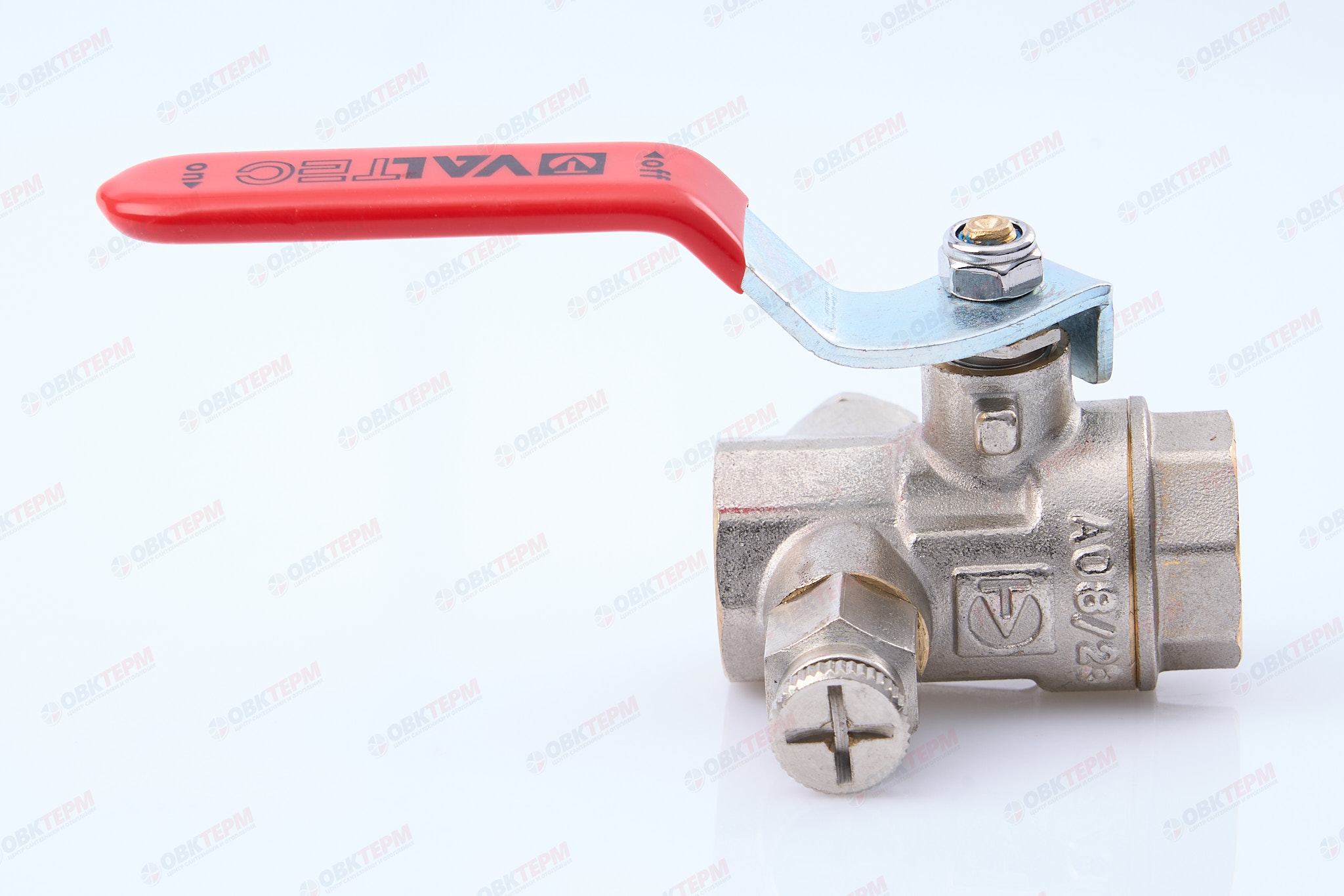 Кран шаровый         Valtec  с дренажем и воздухоотводчиком 1/2"     (   /12) - миниатюра №7