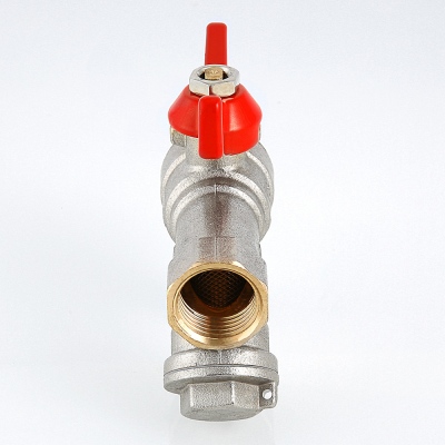 Кран шаровый        Valtec      1/2" ВВ  с фильтром   бабочка        (96ящ8) - миниатюра №3