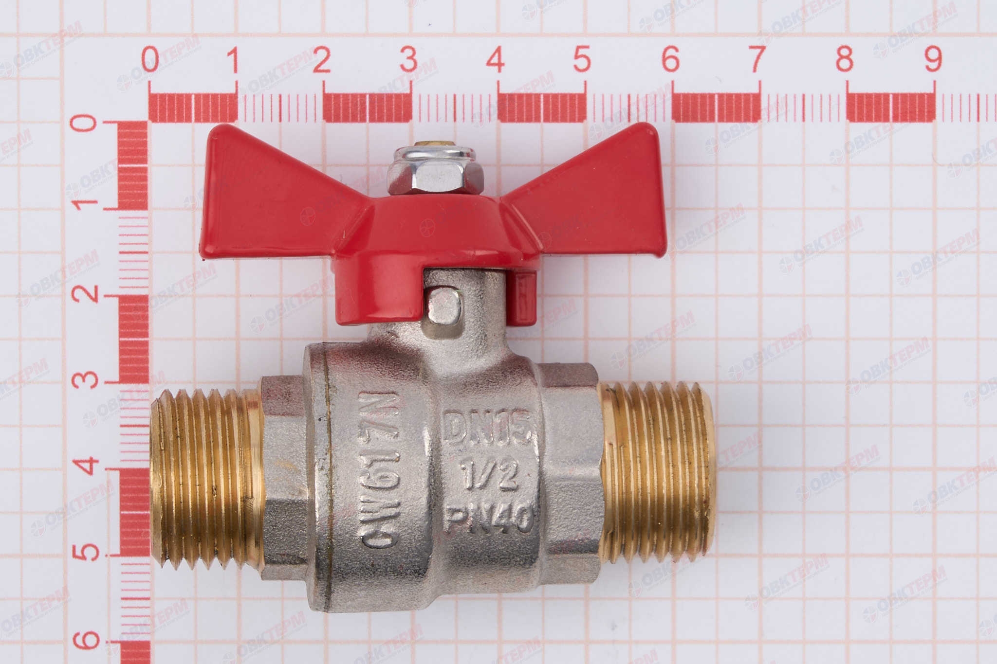 Кран шаровый        Valtec      1/2" НН     бабочка       (192/12) - миниатюра №7