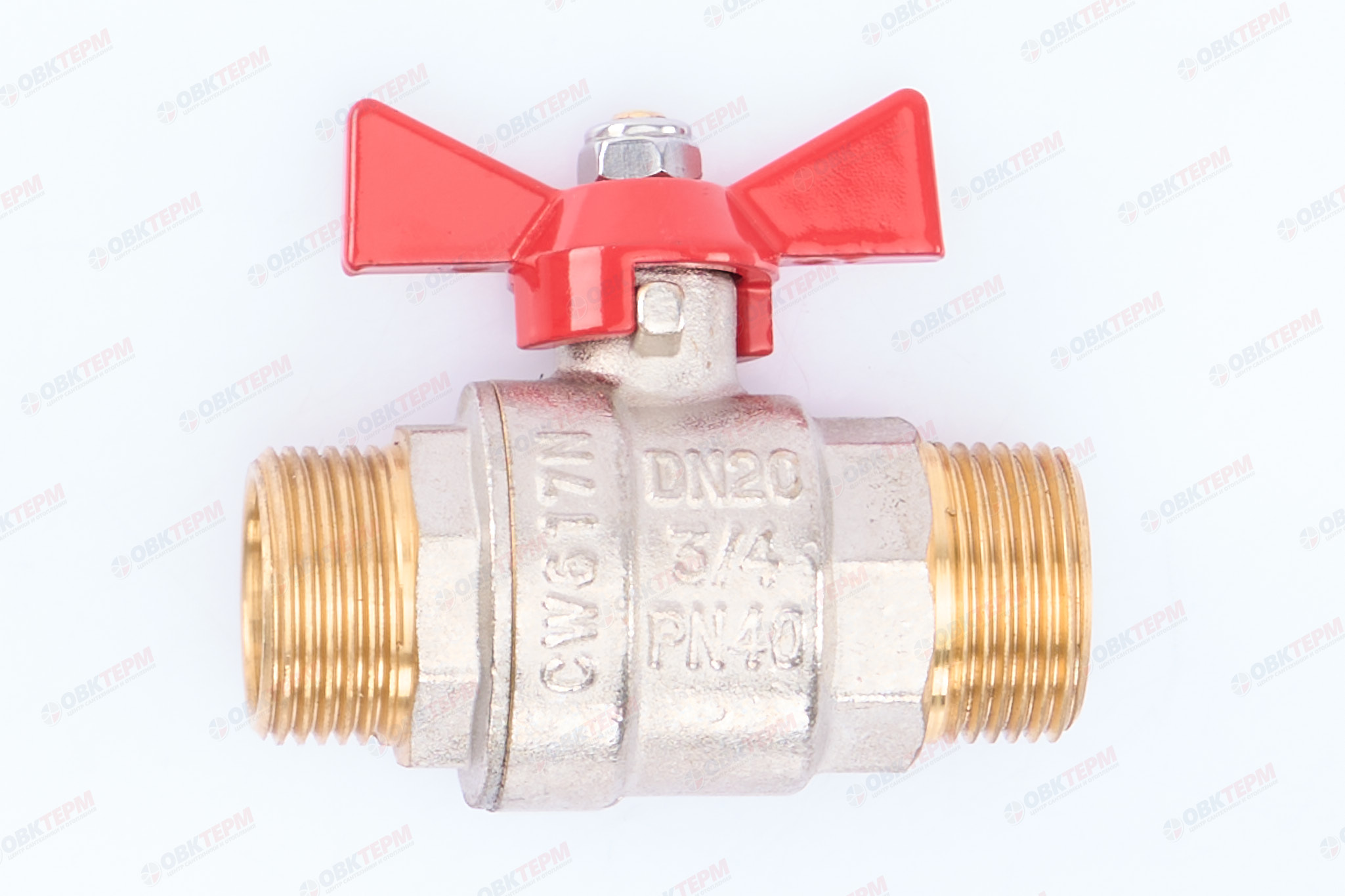 Кран шаровый        Valtec      3/4" НН     бабочка (12/144) - изображение №1