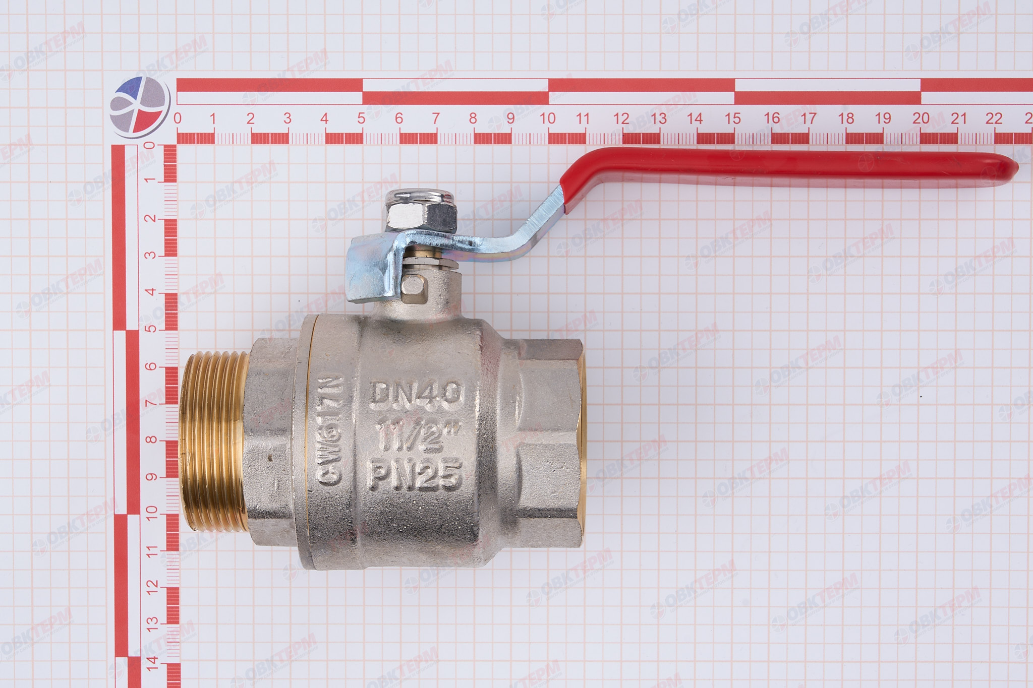 Кран шаровый        Valtec    1 1/2"  ВН   ручка     (2/20) - миниатюра №6