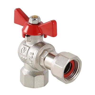 Кран шаровый    Valtec угловой с накидной гайкой    3/4"  вв           (48/12) - Изображение №1