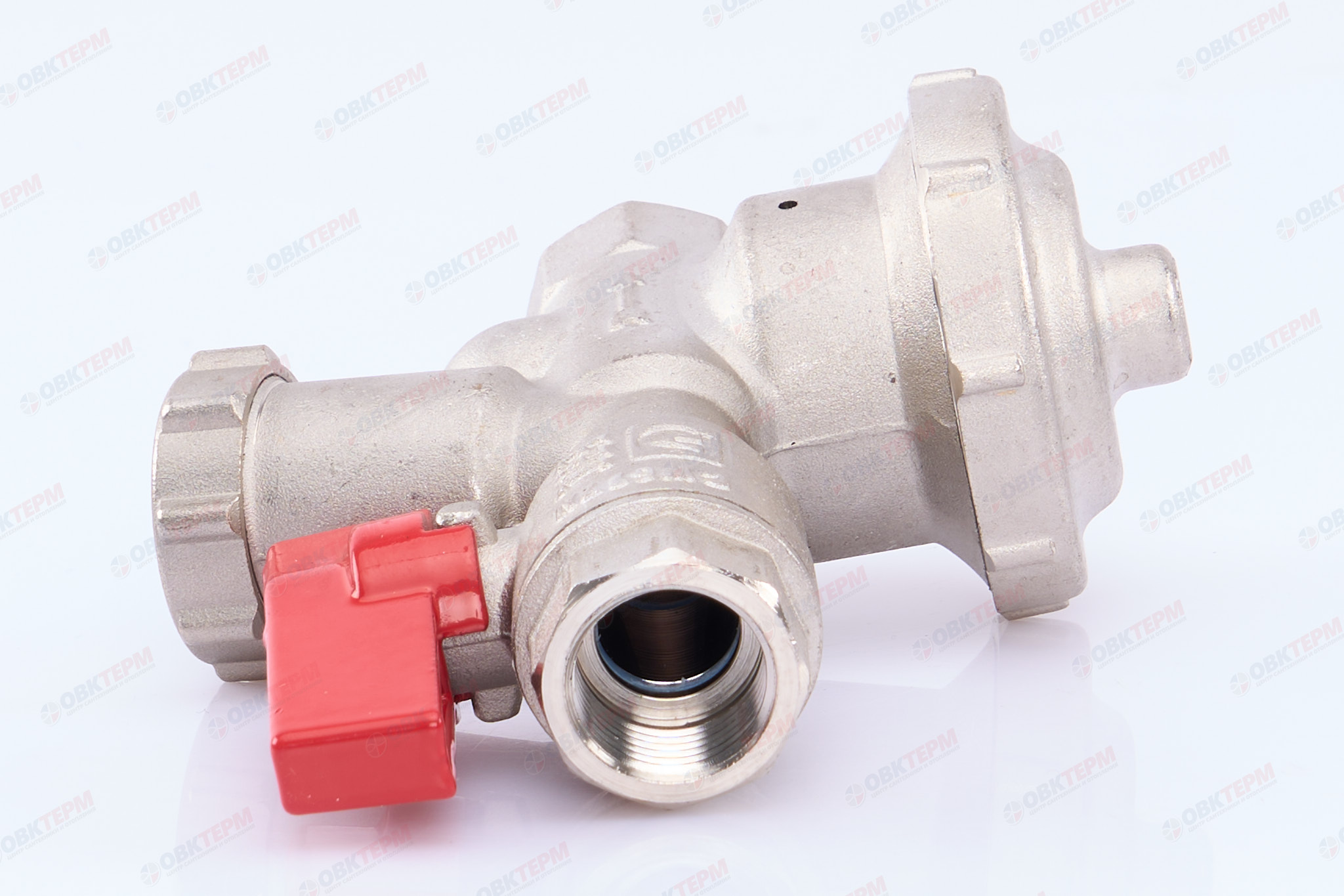 Кран шаровый   Valtec   со встроен косым фильтром с пробкой и мембран редуктором давления универсал (1/12ящ) - миниатюра №8