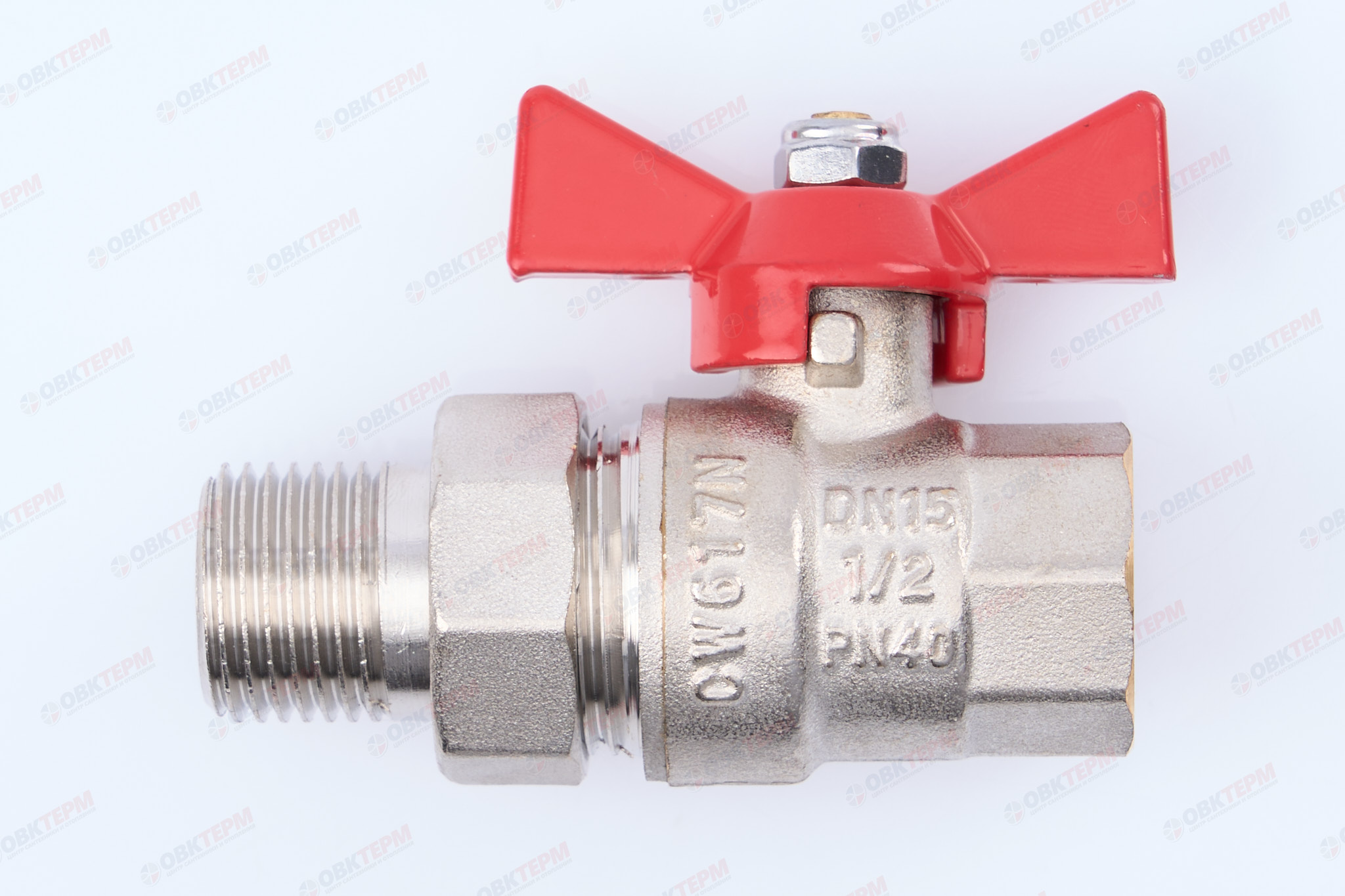 Кран шаровый с американкой      Valtec     1/2"  ВН бабочка    (160/10) - Изображение №1