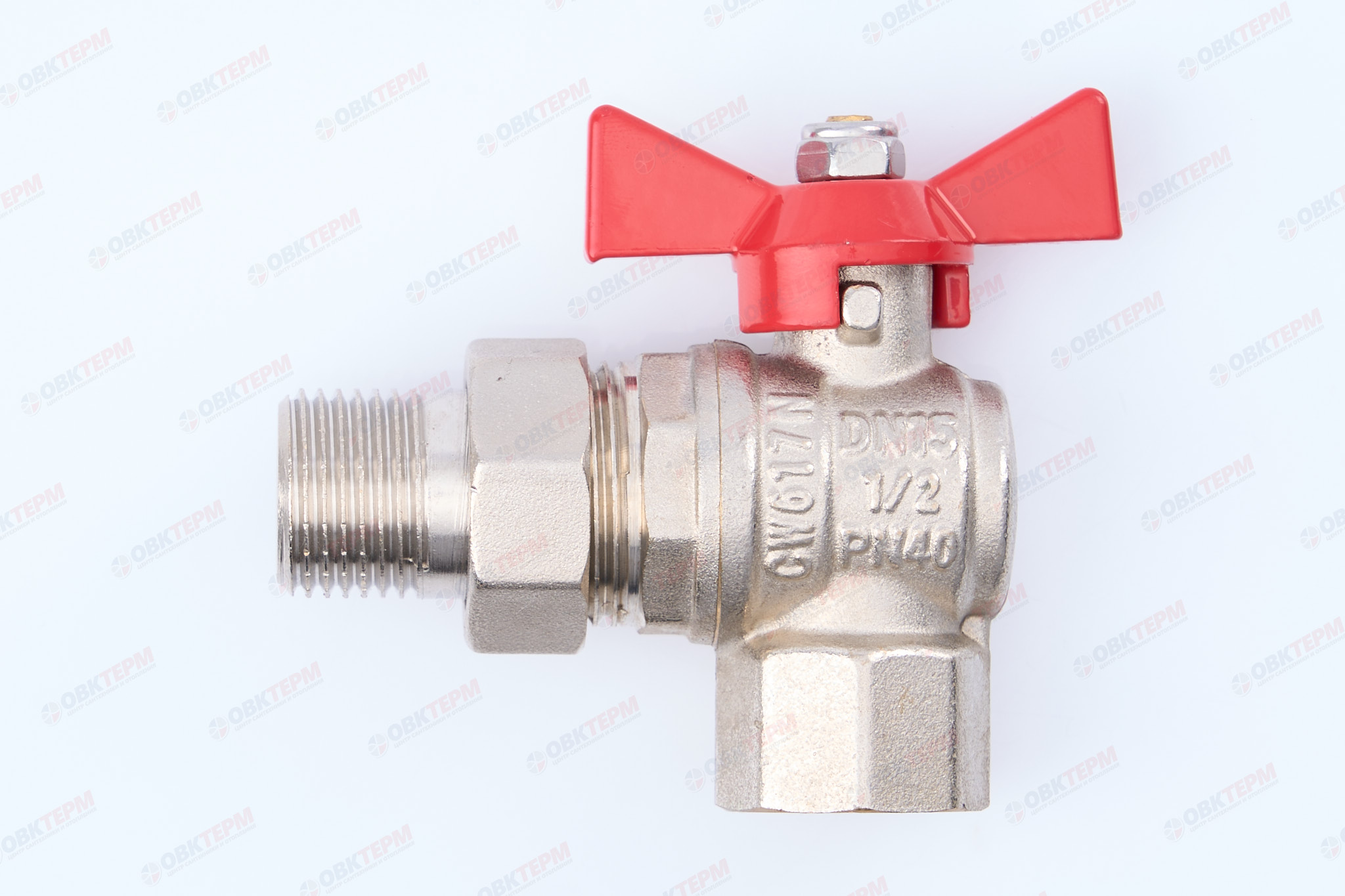 Кран шаровый с американкой      Valtec     1/2"  ВН угловой (96/8) - миниатюра №6