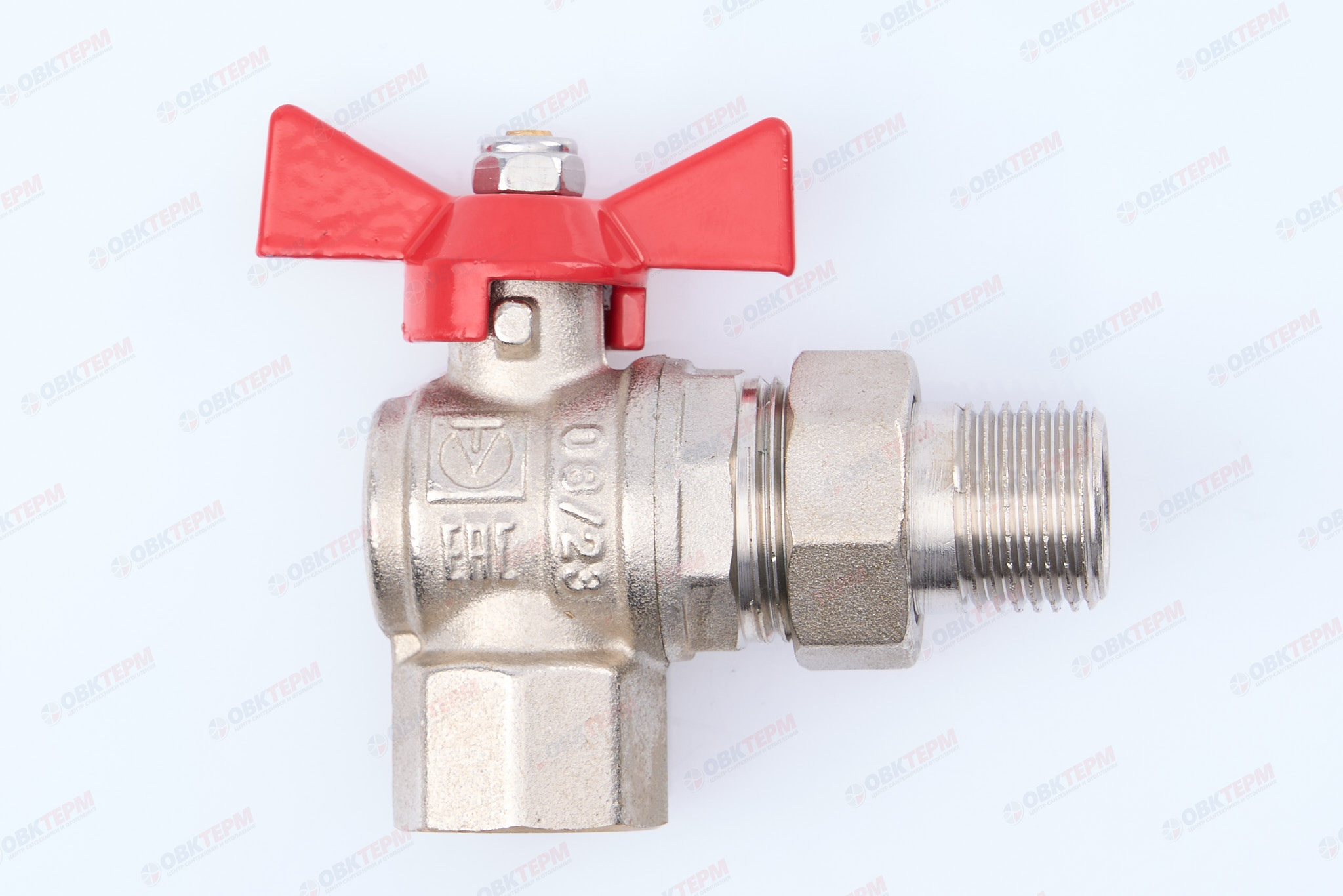Кран шаровый с американкой      Valtec     1/2"  ВН угловой (96/8) - миниатюра №7