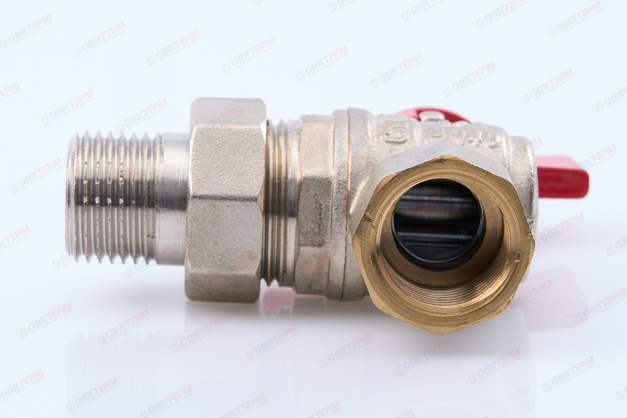 Кран шаровый с американкой      Valtec     1/2"  ВН угловой (96/8) - миниатюра №8