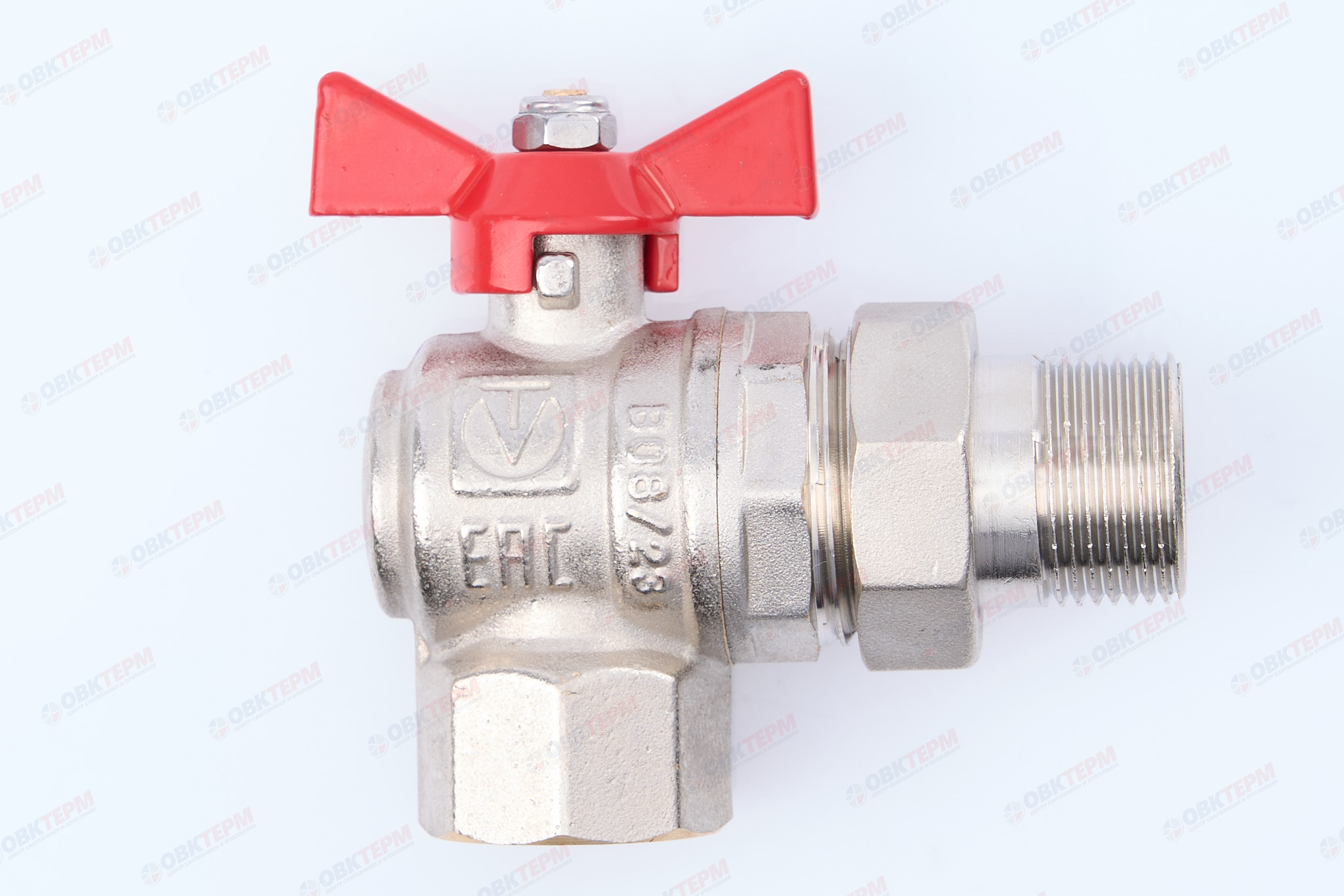 Кран шаровый с американкой      Valtec     3/4"  ВН угловой    (8/64) - миниатюра №7