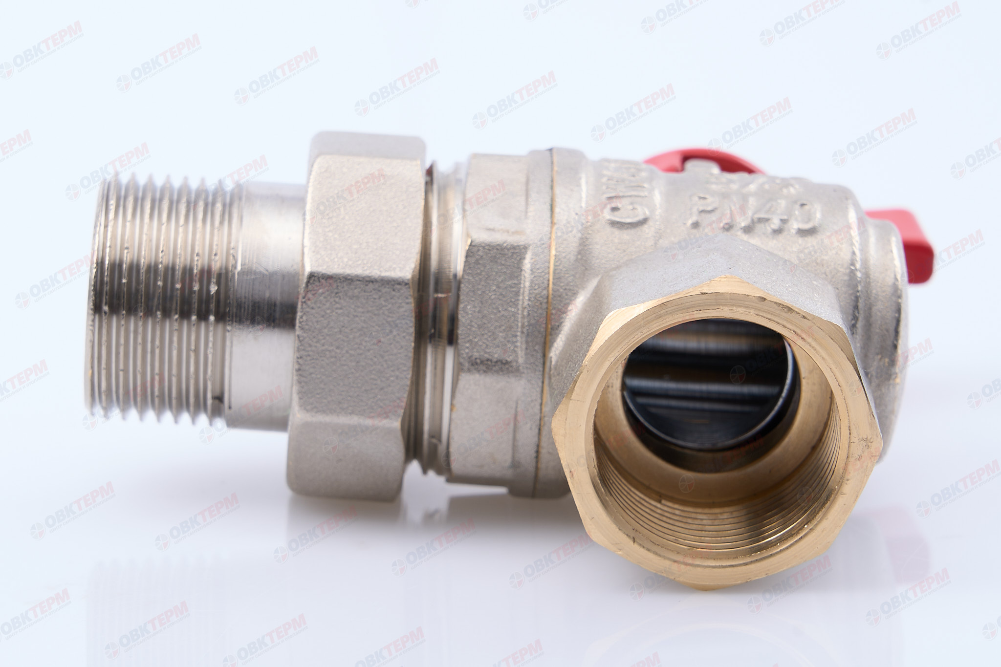 Кран шаровый с американкой      Valtec     3/4"  ВН угловой    (8/64) - миниатюра №8