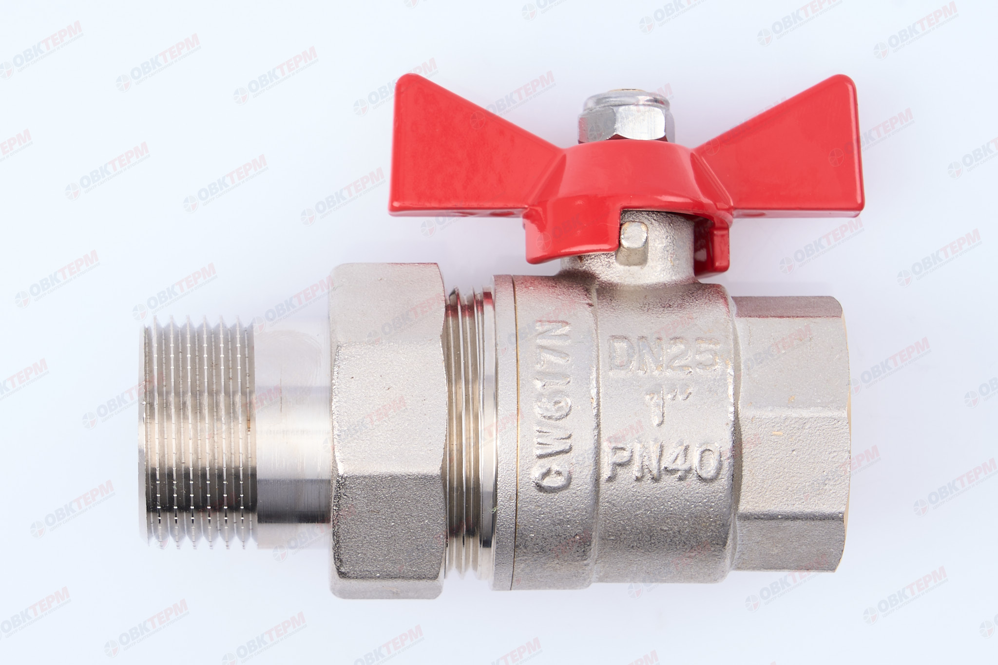 Кран шаровый с американкой      Valtec    1"  ВН   бабочка      (5/50) - Изображение №1