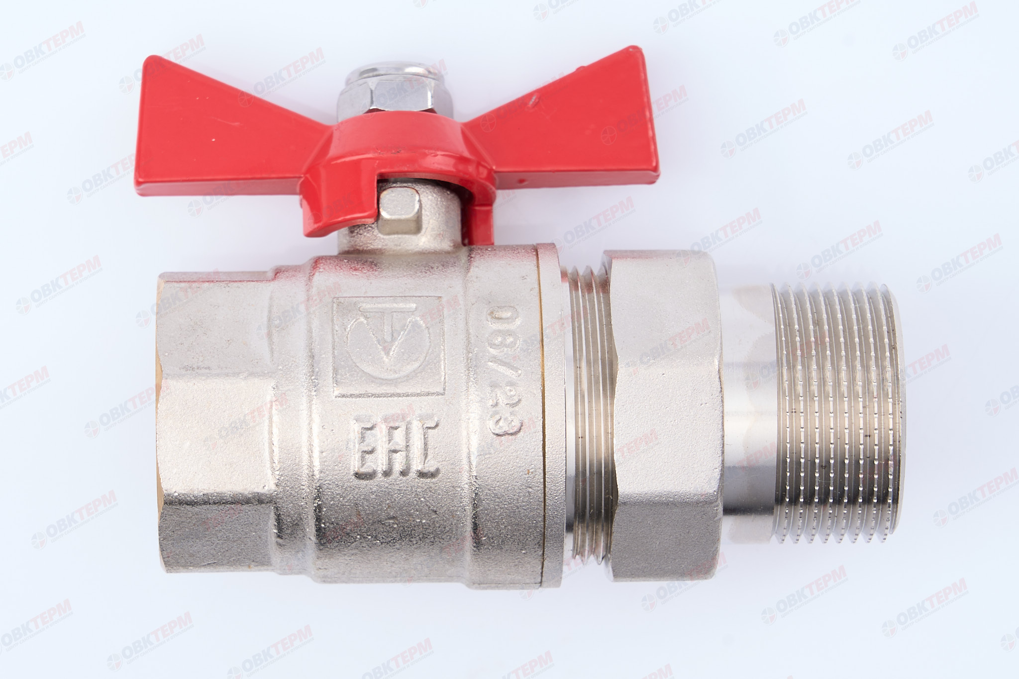 Кран шаровый с американкой      Valtec   1 1/4"  ВН   бабочка         (4/36) - миниатюра №7