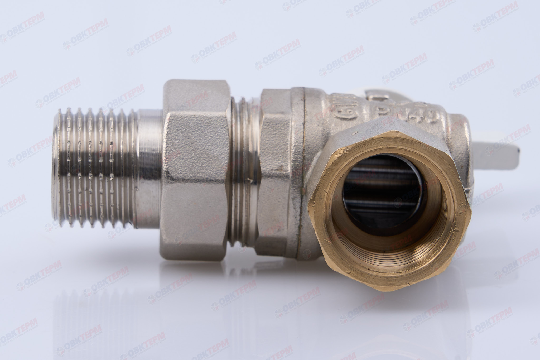 Кран шаровый с американкой   угловой     Valtec   1/2"  ВН   белая рукоятка  (8шт/96ящ) - Изображение №3