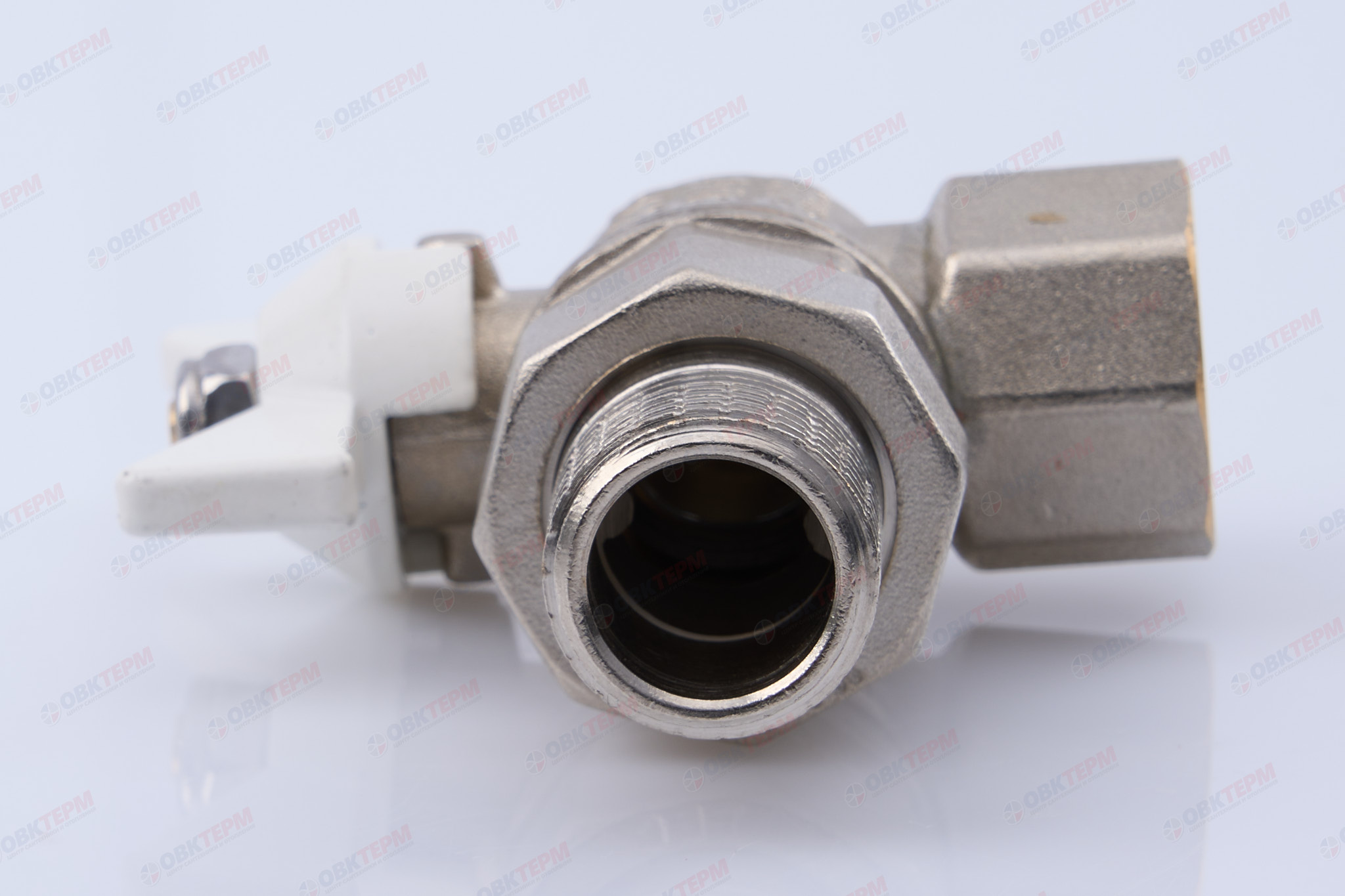 Кран шаровый с американкой   угловой     Valtec   1/2"  ВН   белая рукоятка  (8шт/96ящ) - Изображение №4