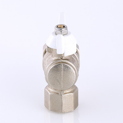 Кран шаровый с американкой   угловой     Valtec   3/4"  ВН   белая рукоятка с доп уплотнением - Изображение №4