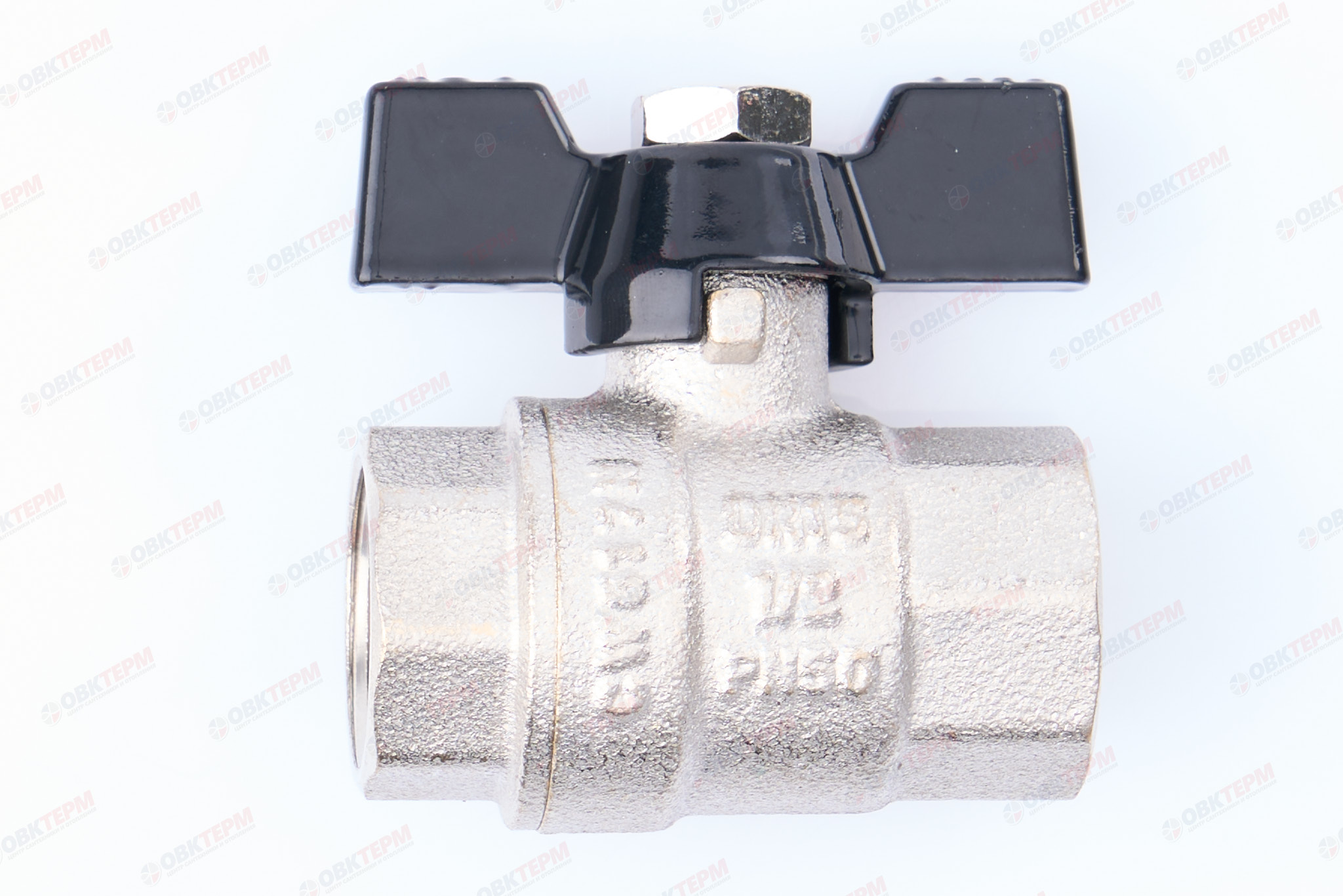 Кран шаровый     TIM      1/2" ВВ   бабочка   (25шт/100ящ) - Изображение №1