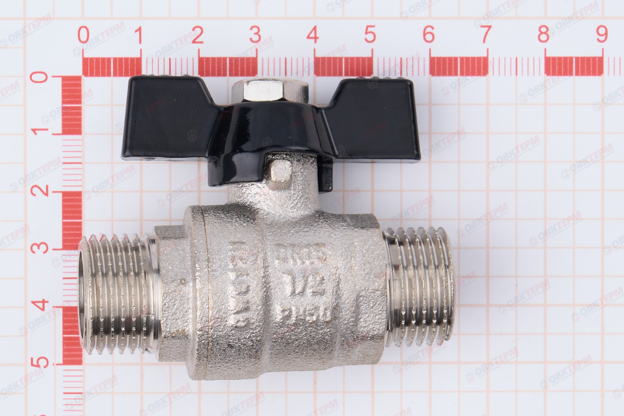 Кран шаровый     TIM      1/2" НН   бабочка   (20шт/80ящ) - миниатюра №6