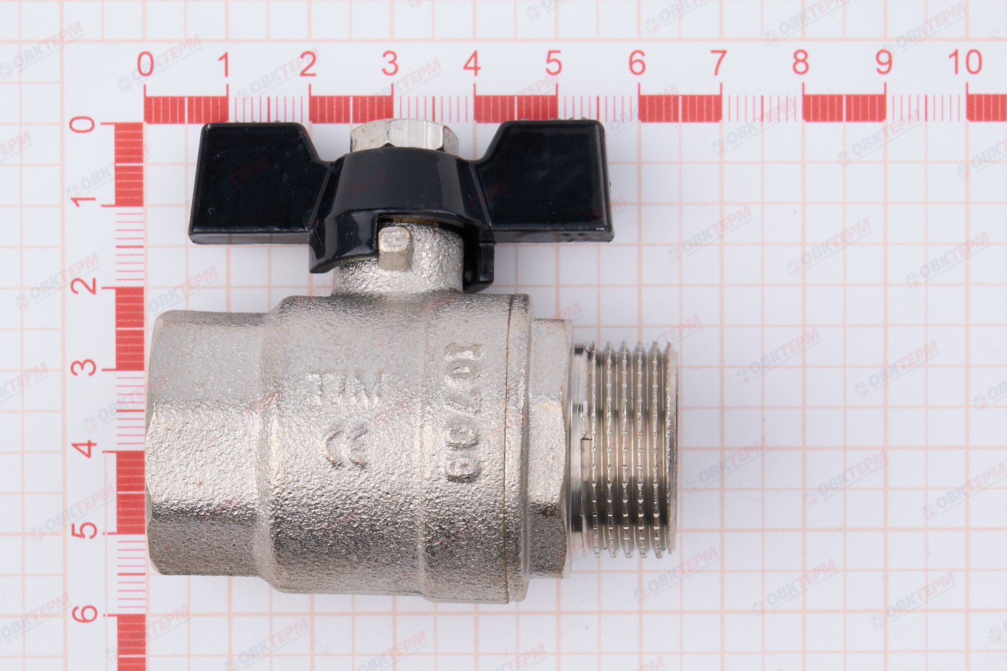 Кран шаровый     TIM      3/4" ВН   бабочка   (15шт/60ящ) - миниатюра №6
