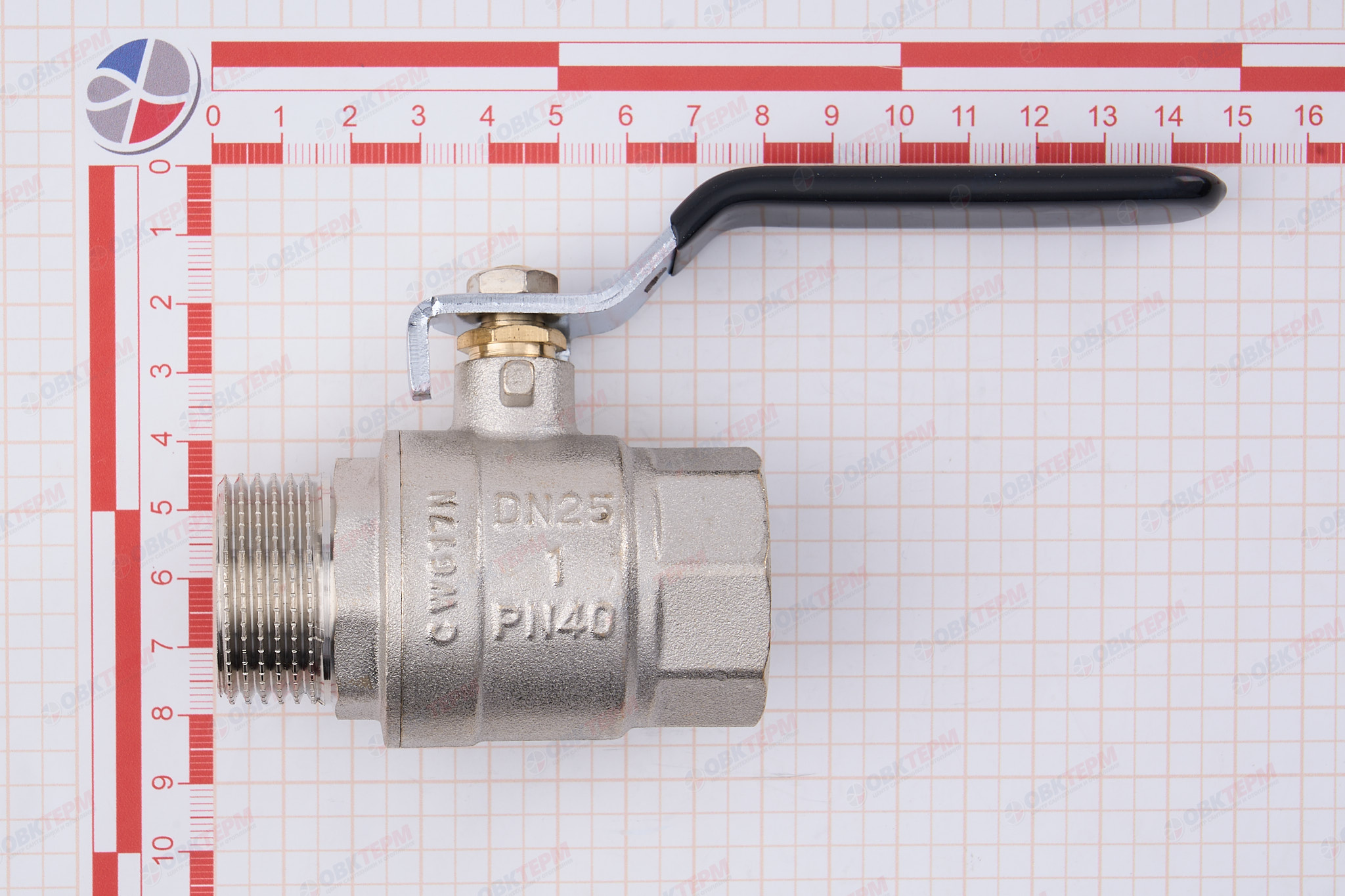 Кран шаровый     TIM     1" ВН   ручка   (6шт/24ящ) - миниатюра №7