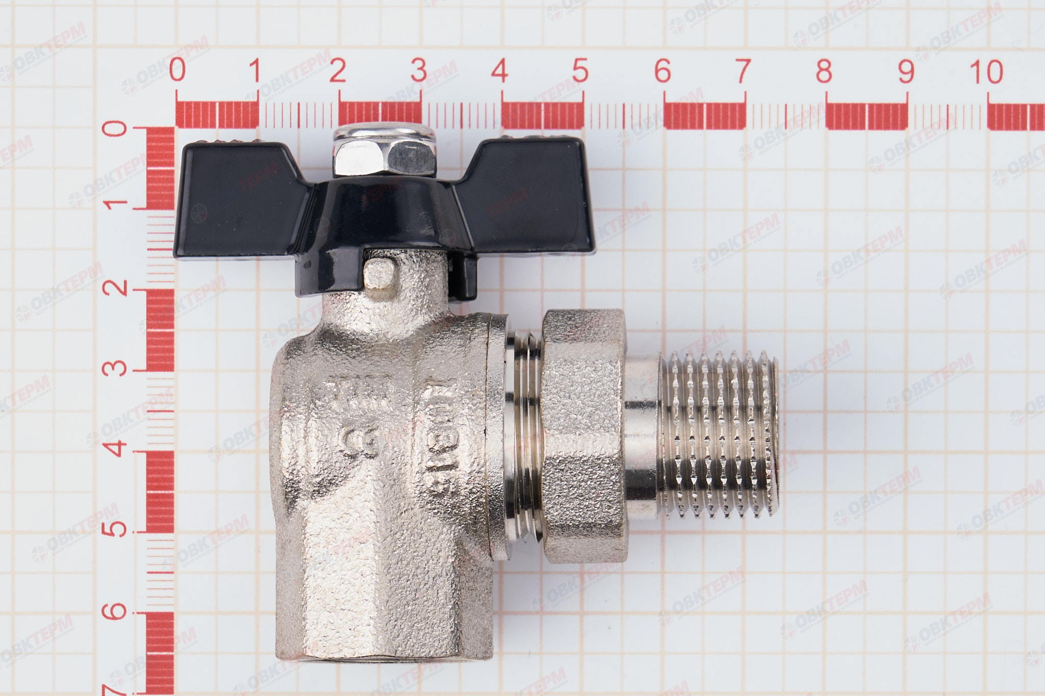 Кран шаровый с американкой    TIM      1/2"  угловой   (18шт/72ящ) - миниатюра №7