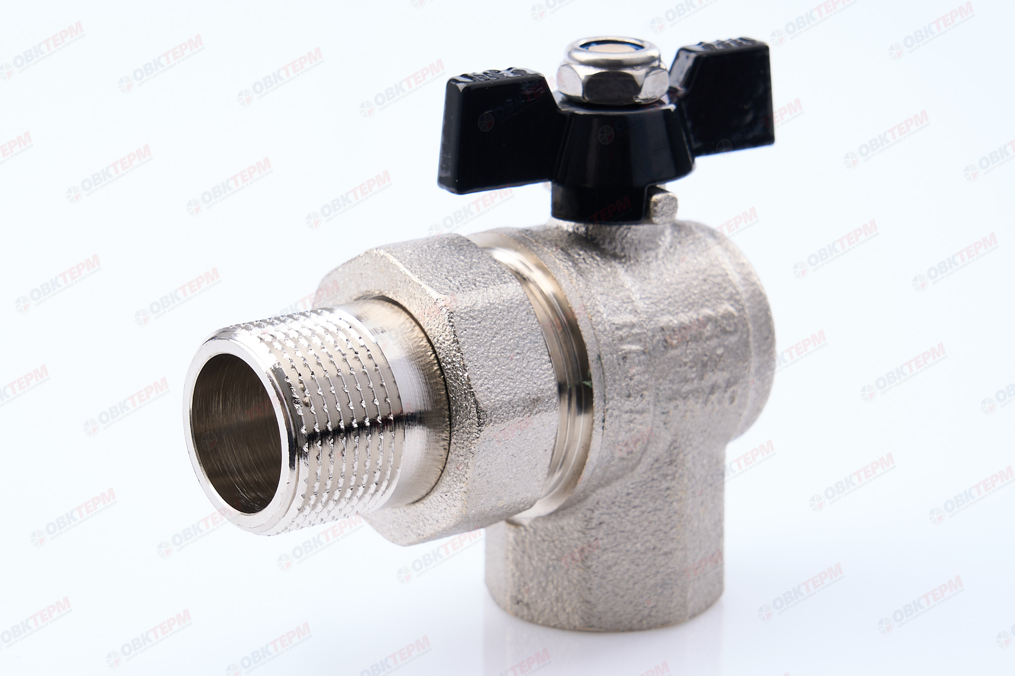 Кран шаровый с американкой    TIM      3/4"  угловой   (11шт/44ящ) - Изображение №1