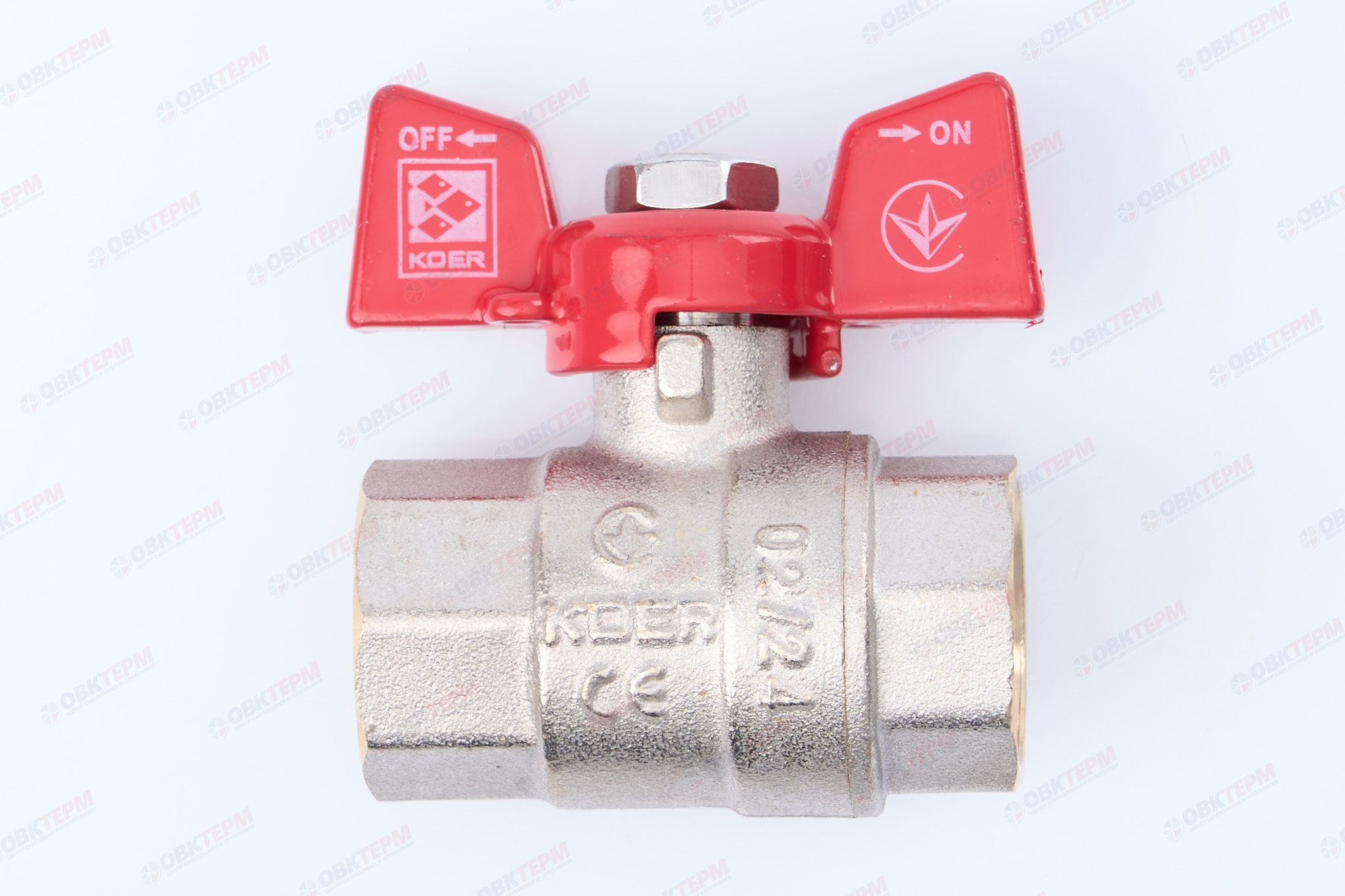 Кран шаровый    KOER     1/2" ВВ   бабочка   усиленный  (96/24 шт) - Изображение №2