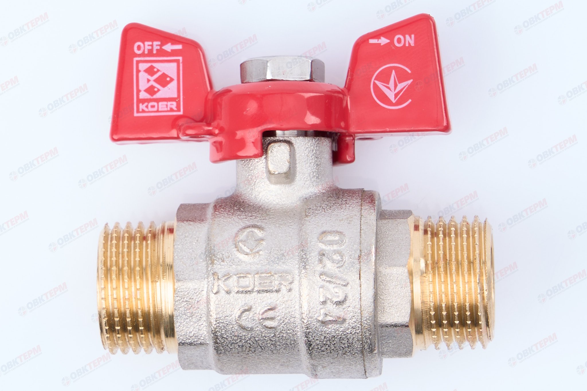 Кран шаровый    KOER     1/2" НН   бабочка   усиленный  (96/24 шт) - Изображение №2