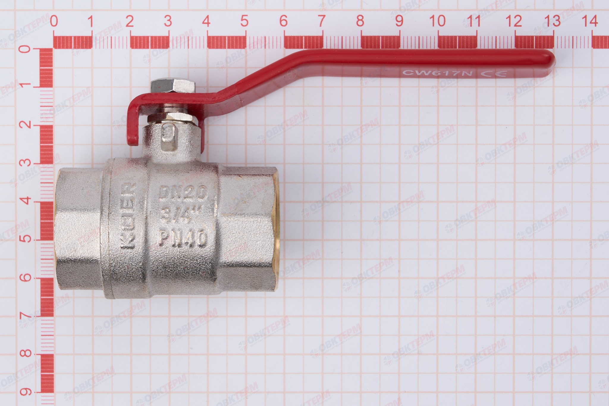 Кран шаровый    KOER     3/4" ВВ   ручка   усиленный  (56/14шт) - миниатюра №6
