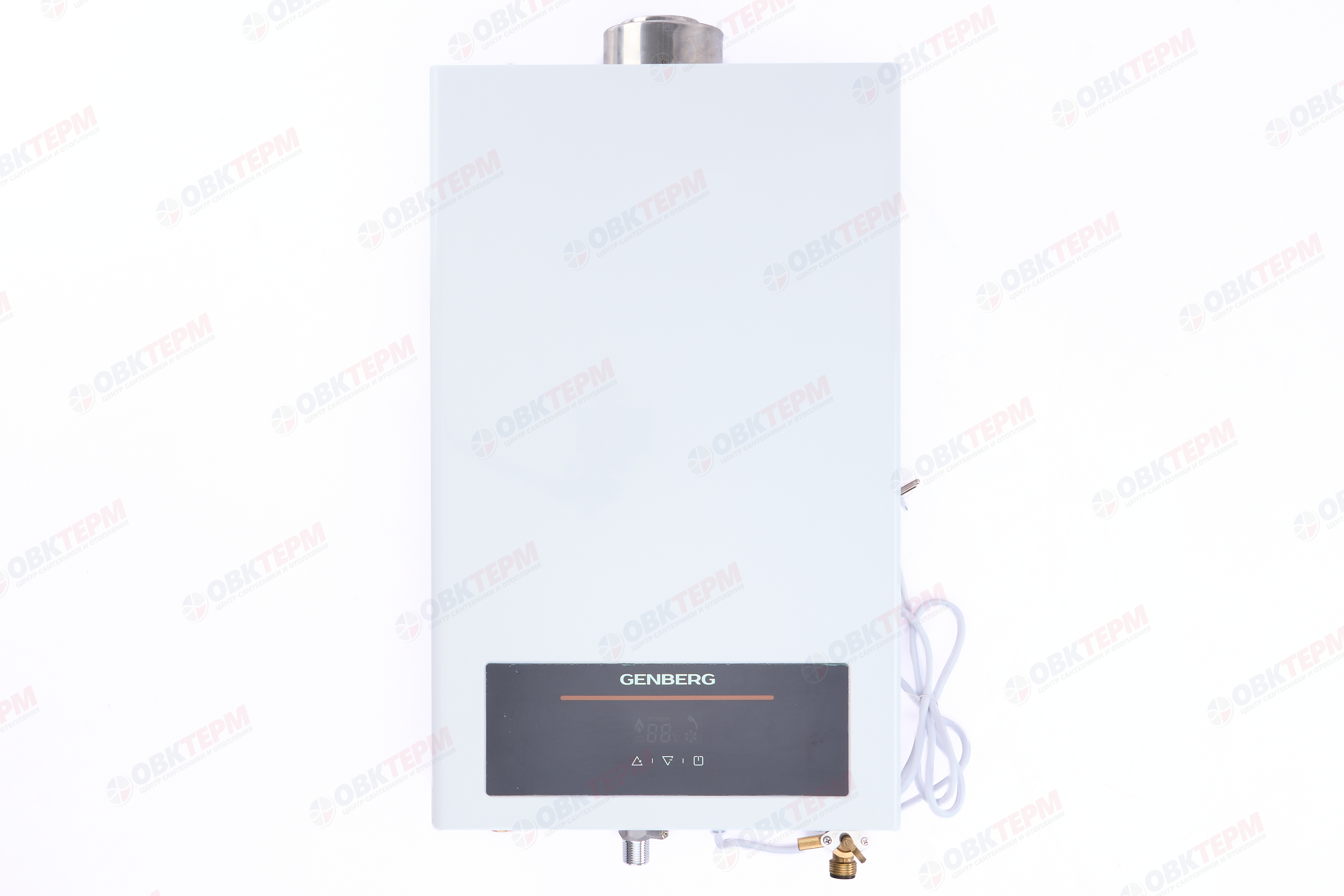 Колонка газовая  GENBERG 710.01  Turbo Max  14л. БЕЛАЯ (с трубой)  (Закрытая камера сгорания) - Изображение №1