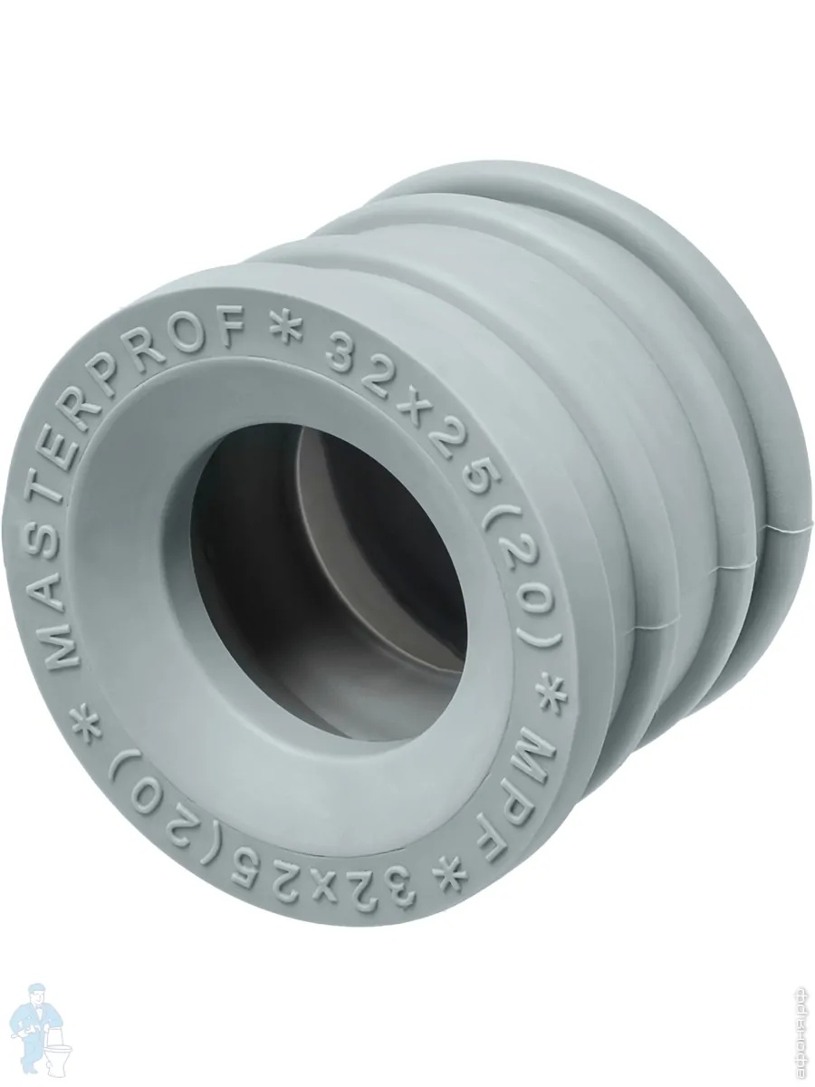 Манжета для канализации серая ТЭП  32х25 MPF (50шт) - Изображение №1