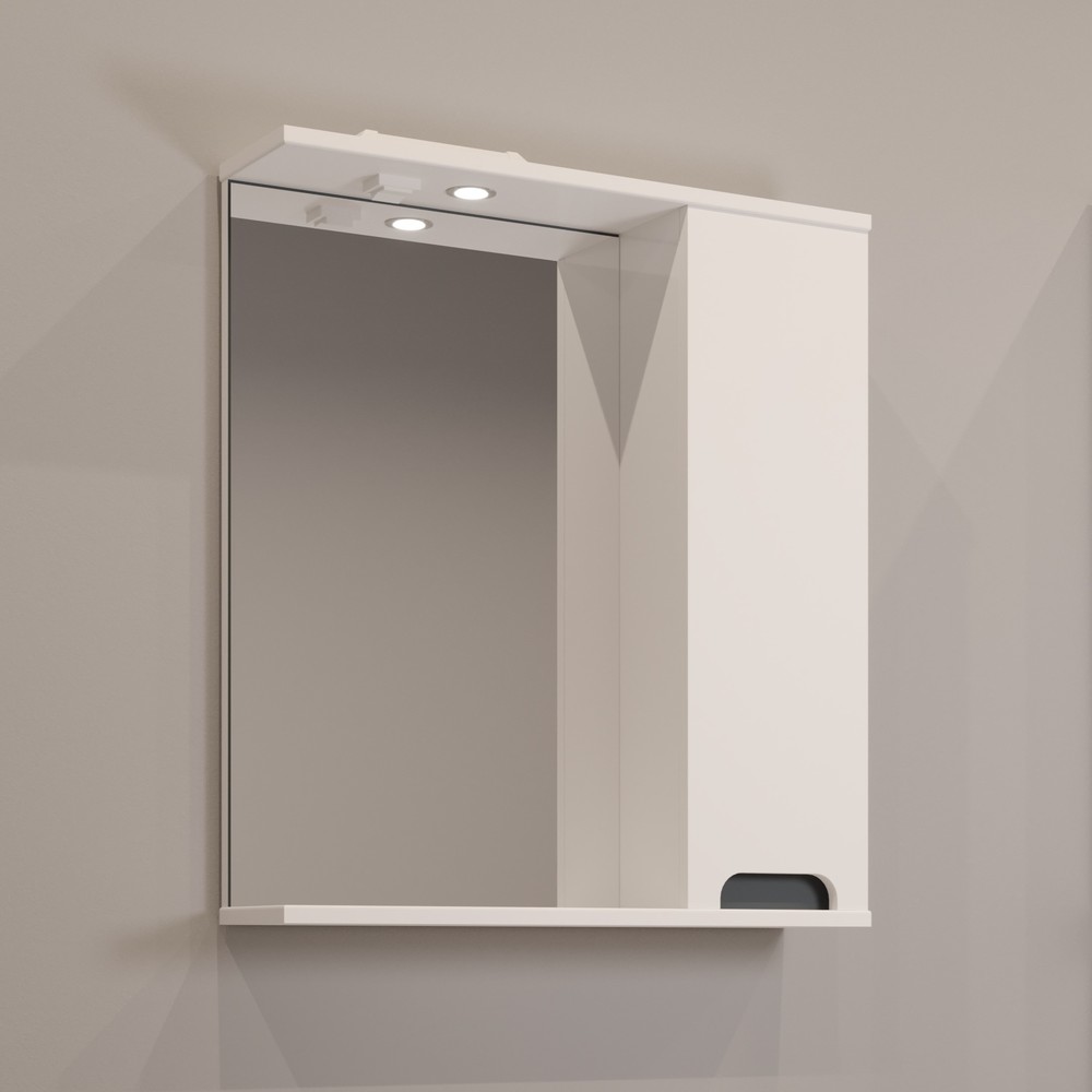 Зеркальный шкаф EvaGold  60  № 4 "Веста" белый/графит Pur-клей - миниатюра №6