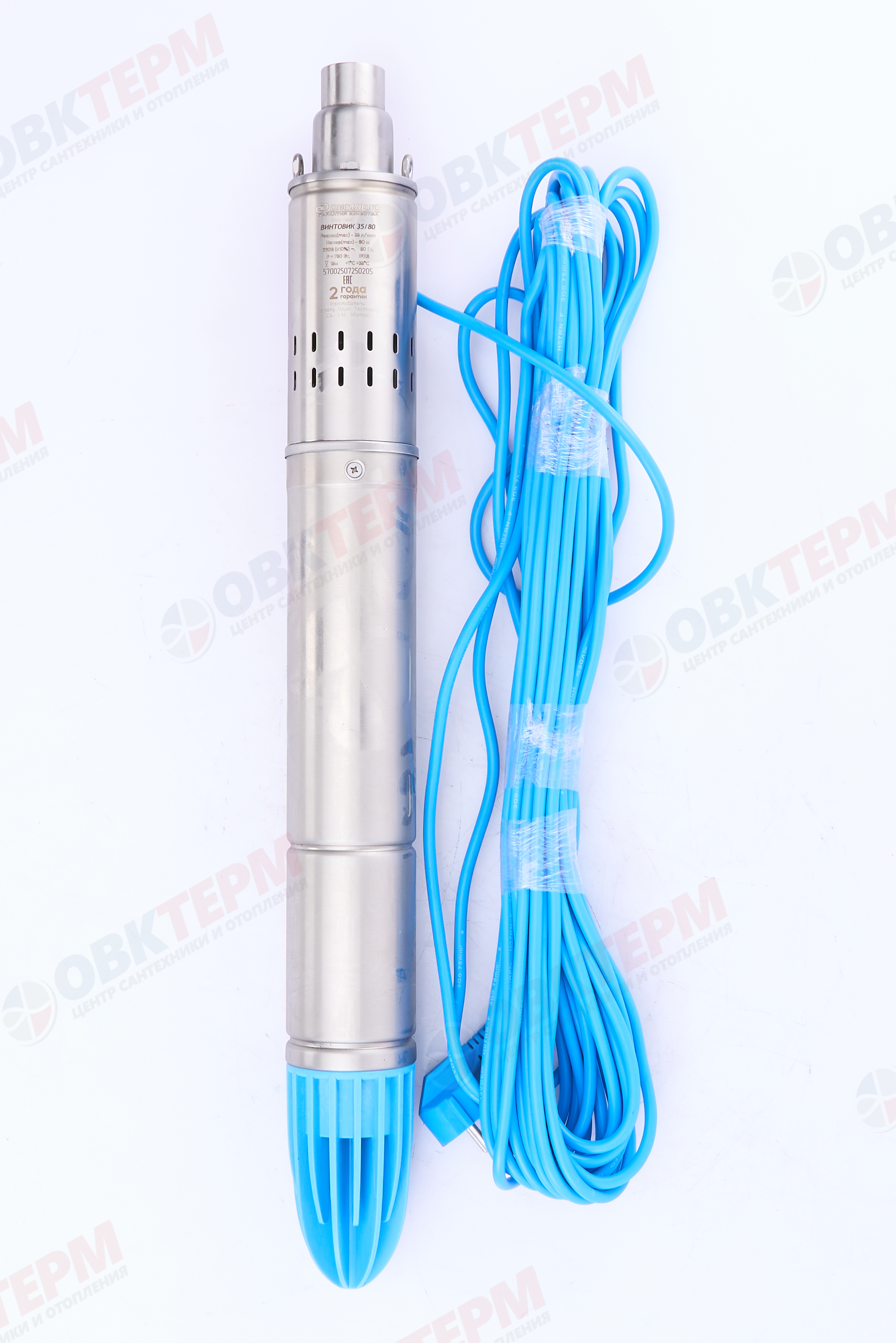 Насос погружной Винтовик  35/80  Джилекс  (0,75кВт/35л.м./80м/20 м.к) - миниатюра №2